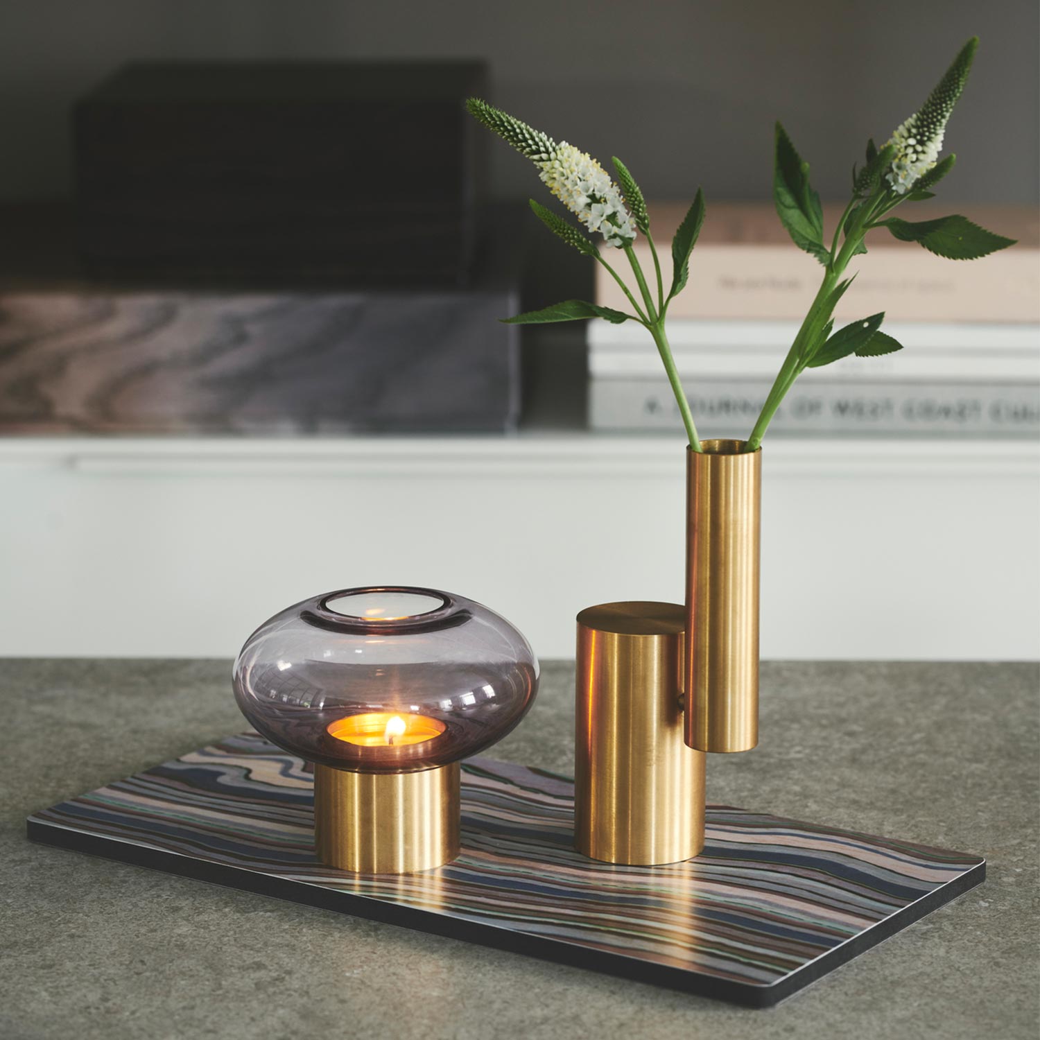 applicata tribute to wood tablett balance kerzenhalter 75590