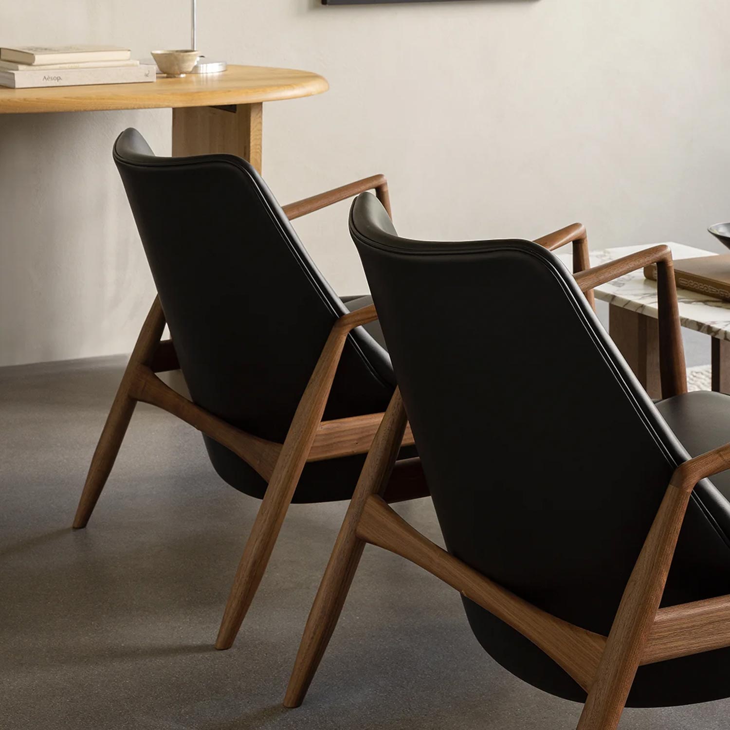 Audo - Seal Loungessessel niedrig Walnut/braun