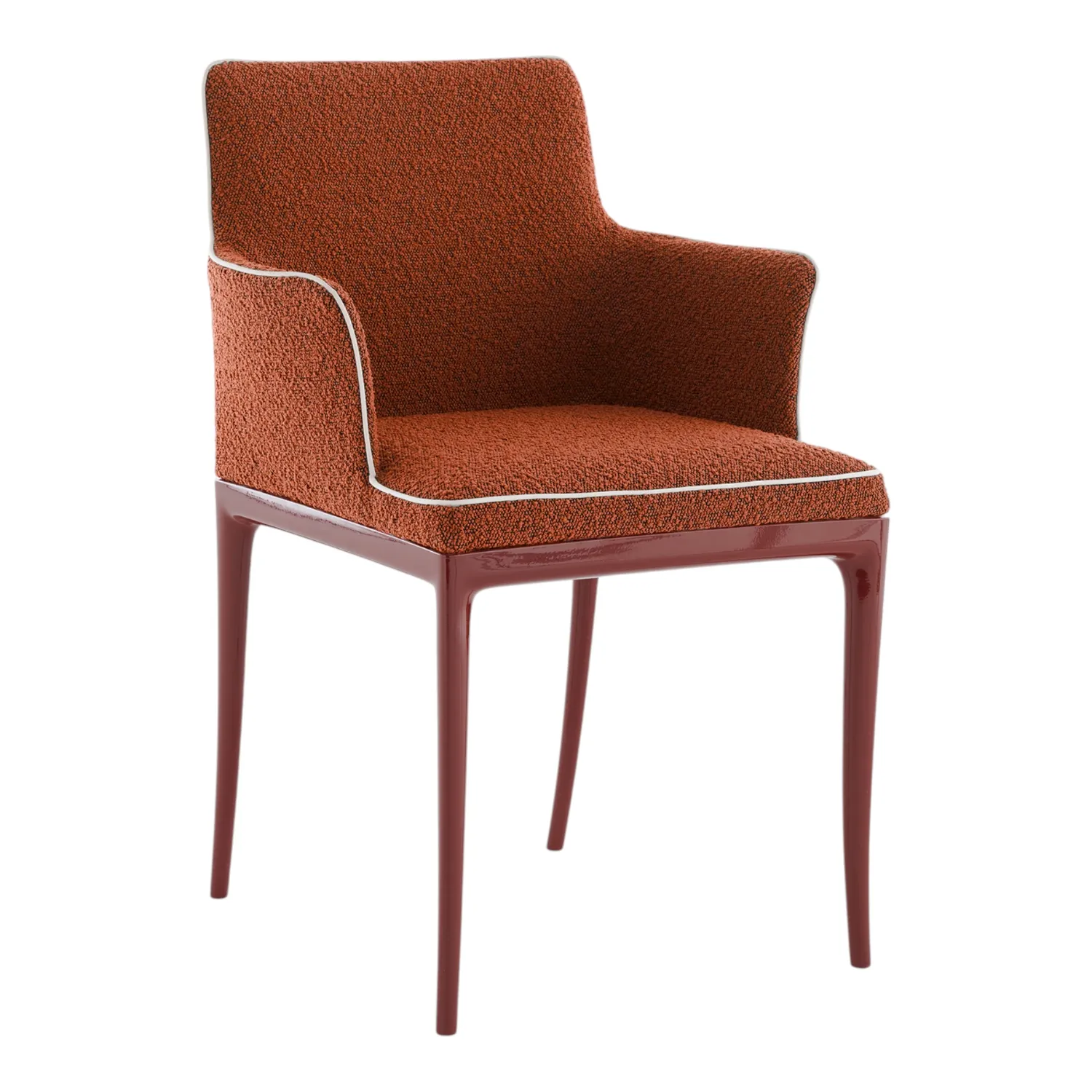 Kartell - Lillybet Kleiner Sessel Bouclè bordeaux/weiß/rot