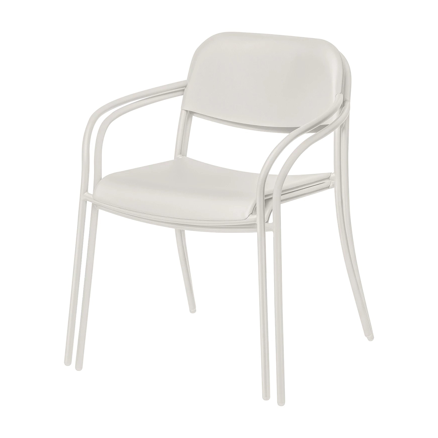 blomus yua armlehnstuhl silk gray gestapelt 100222