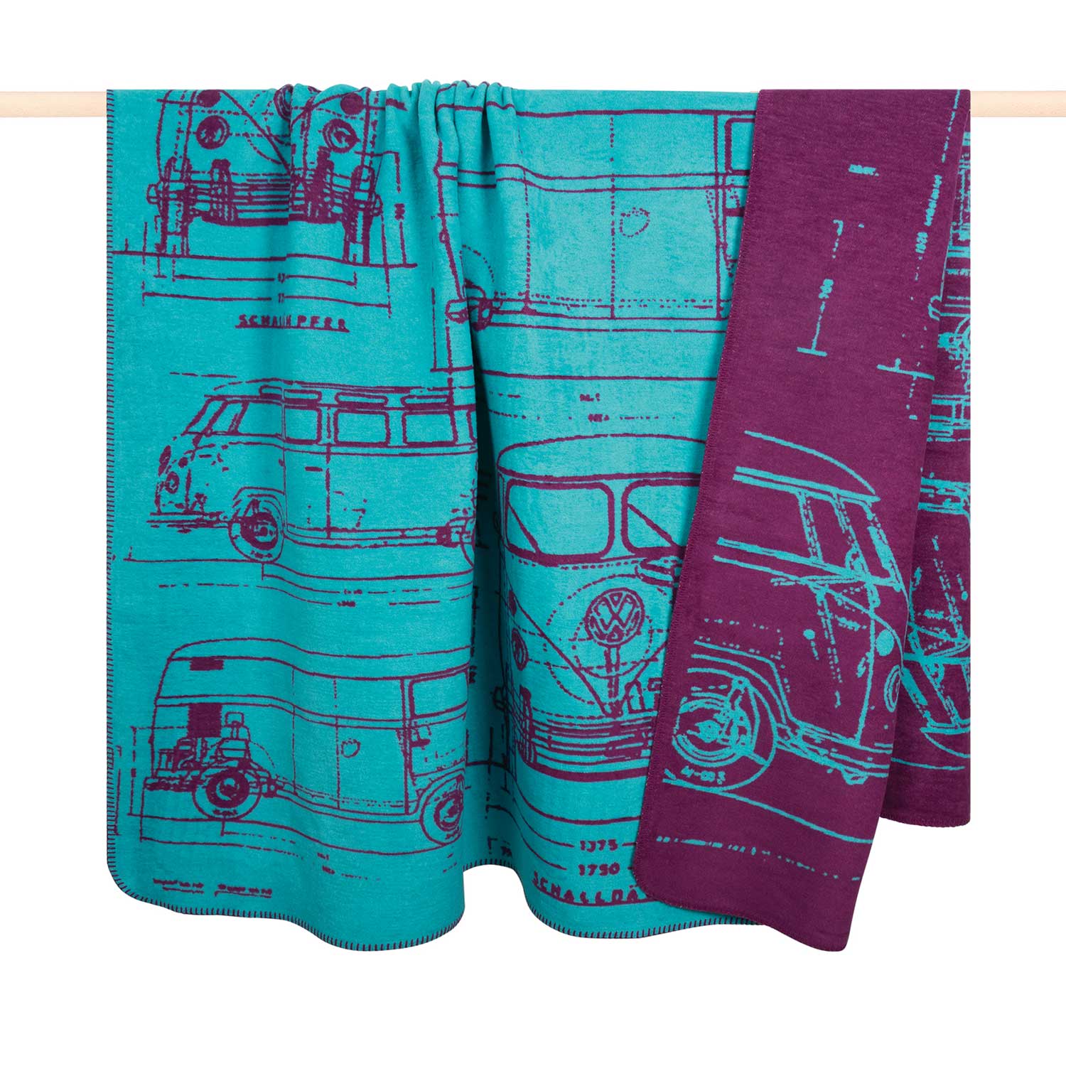 pad volk decke blau 102105