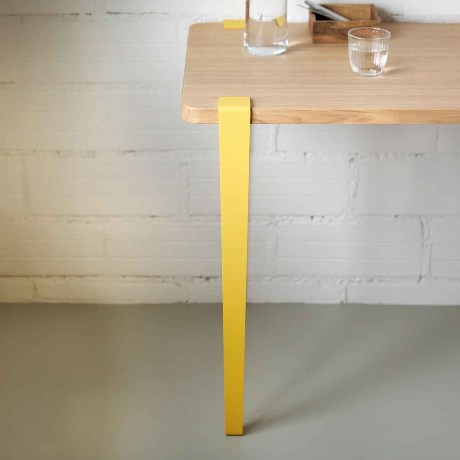 Tiptoe - Tischbein 75 cm briochegelb