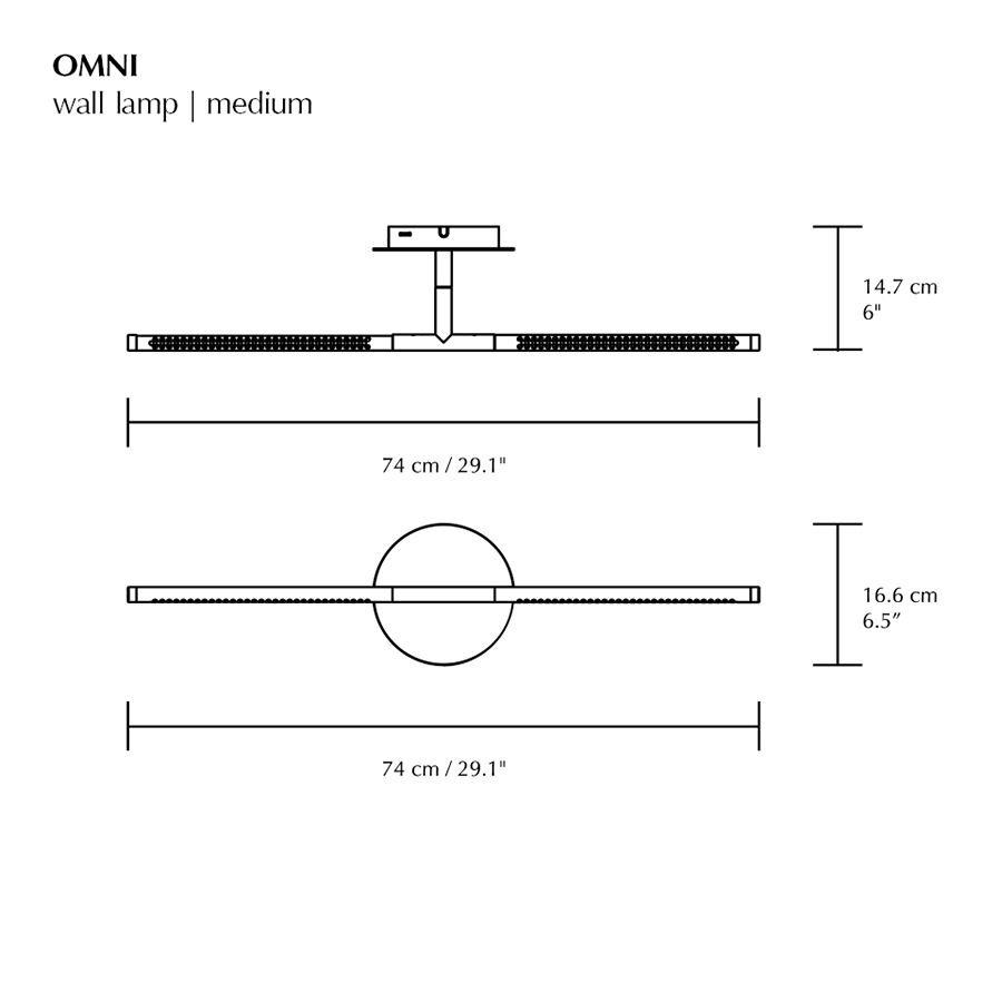 UMAGE - Omni Wandleuchte LED mini messing