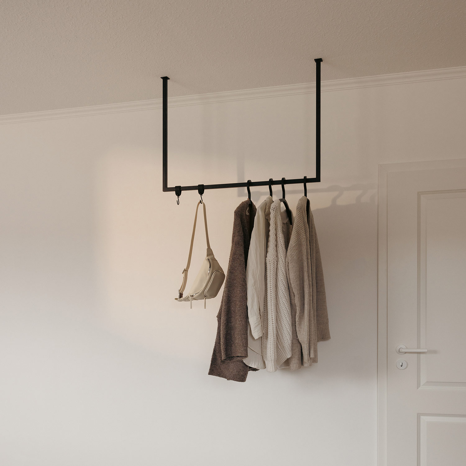 metallbude rubu kleiderstange schwarz eckig zimmer 96882