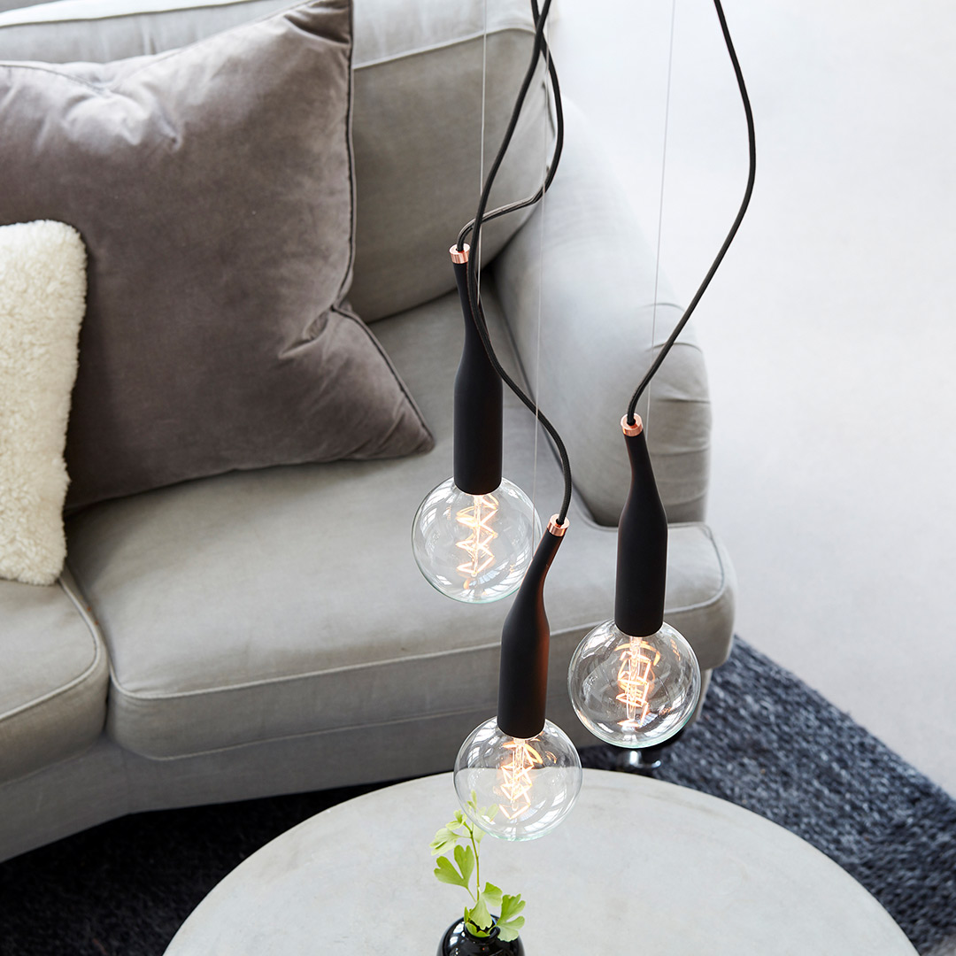 nud flex schwarz kupfer haengeleuchte 71535