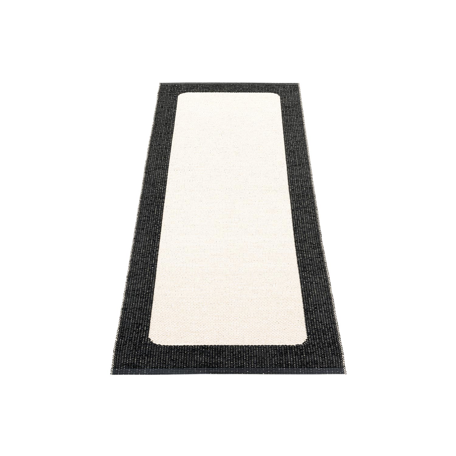 pappelina ilda teppich black vanilla 70 180 cm 78966