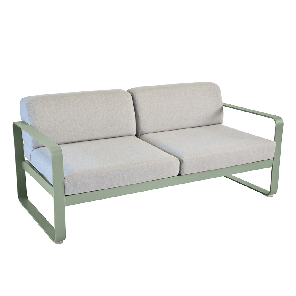 fermob bellevie sofa 2 kaktus flanellgrau 65918
