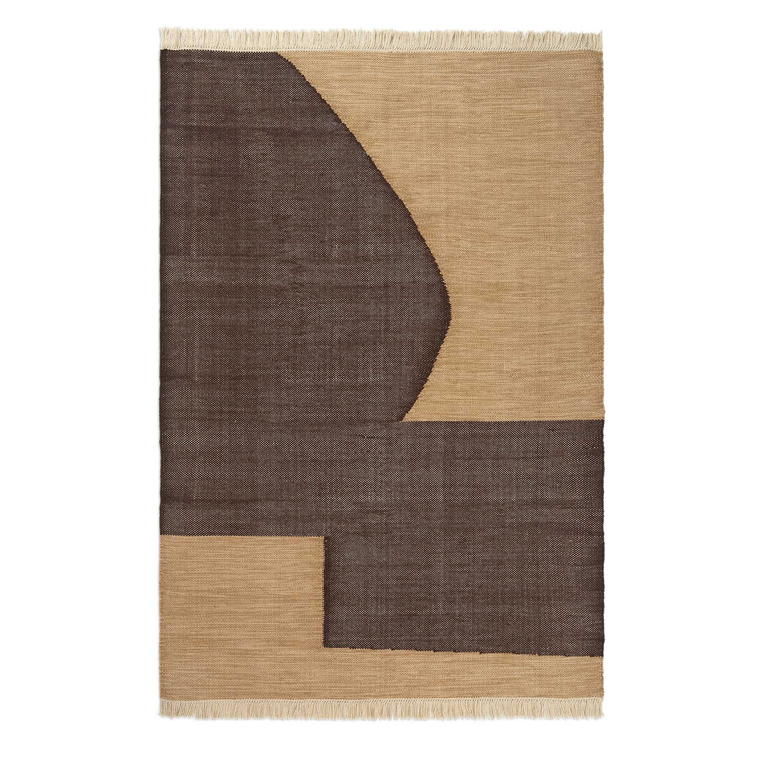 fermLIVING Forene Teppich 140x200 TanChocolate 1104268454 101334