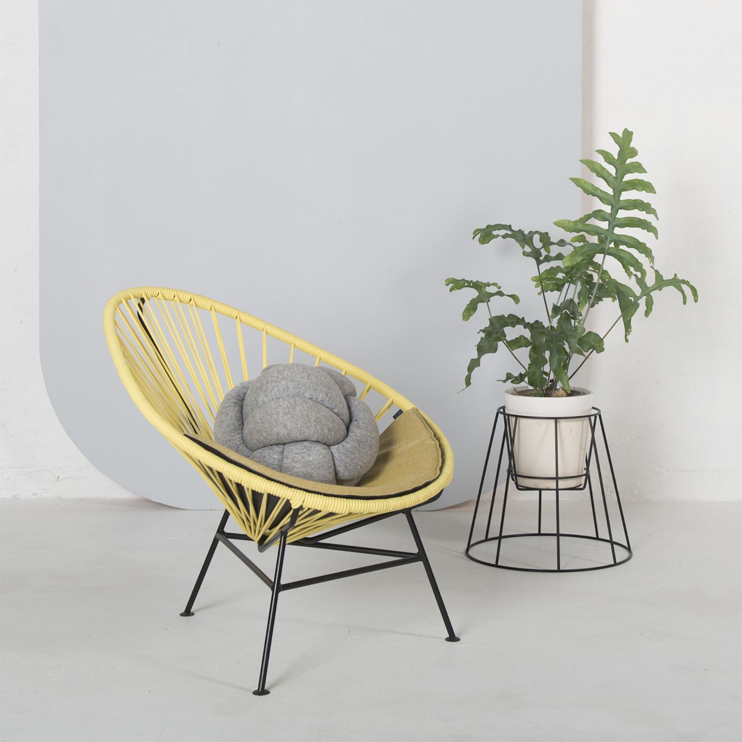 OK Design - Acapulco Mini Sitzkissen smokey yellow