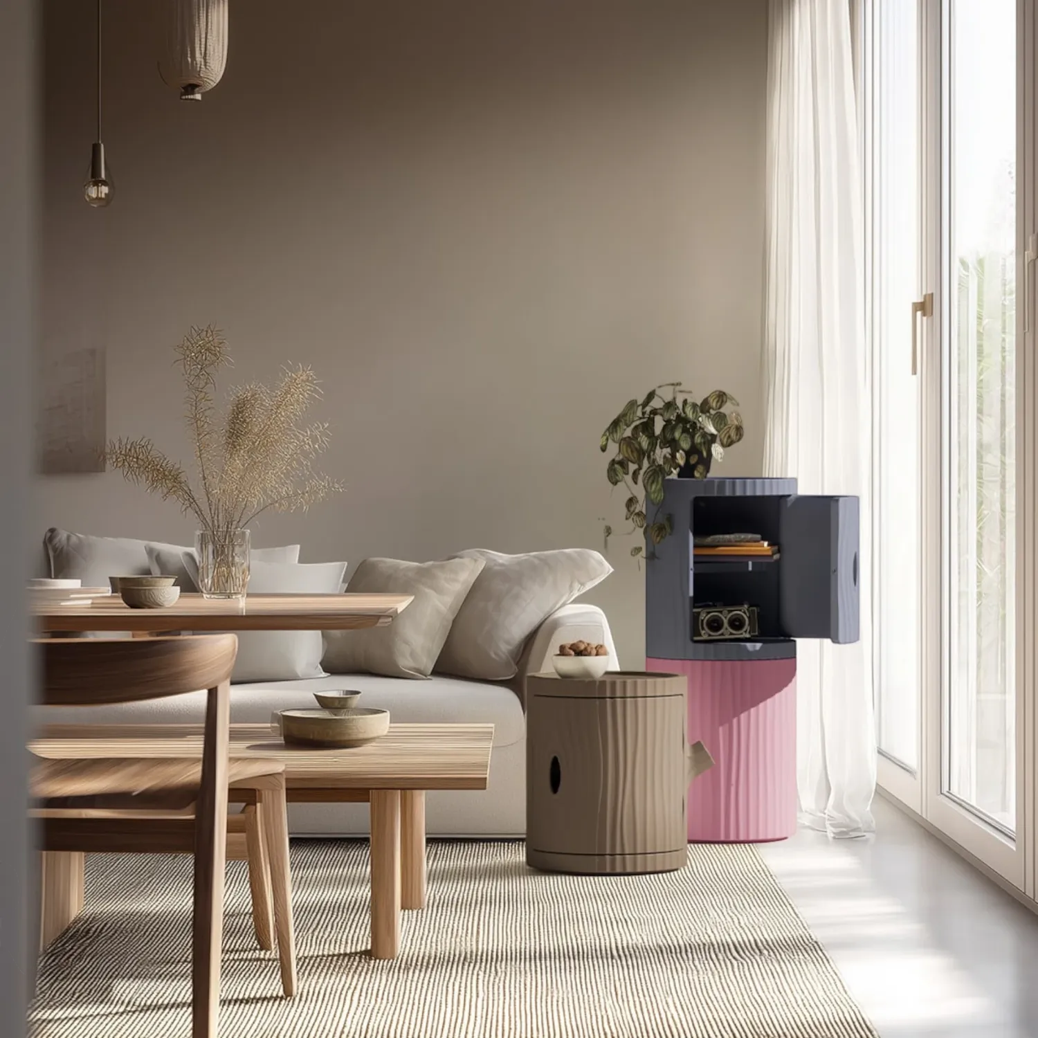 Qeeboo - Tronco Aufbewahrungsbox dove grey