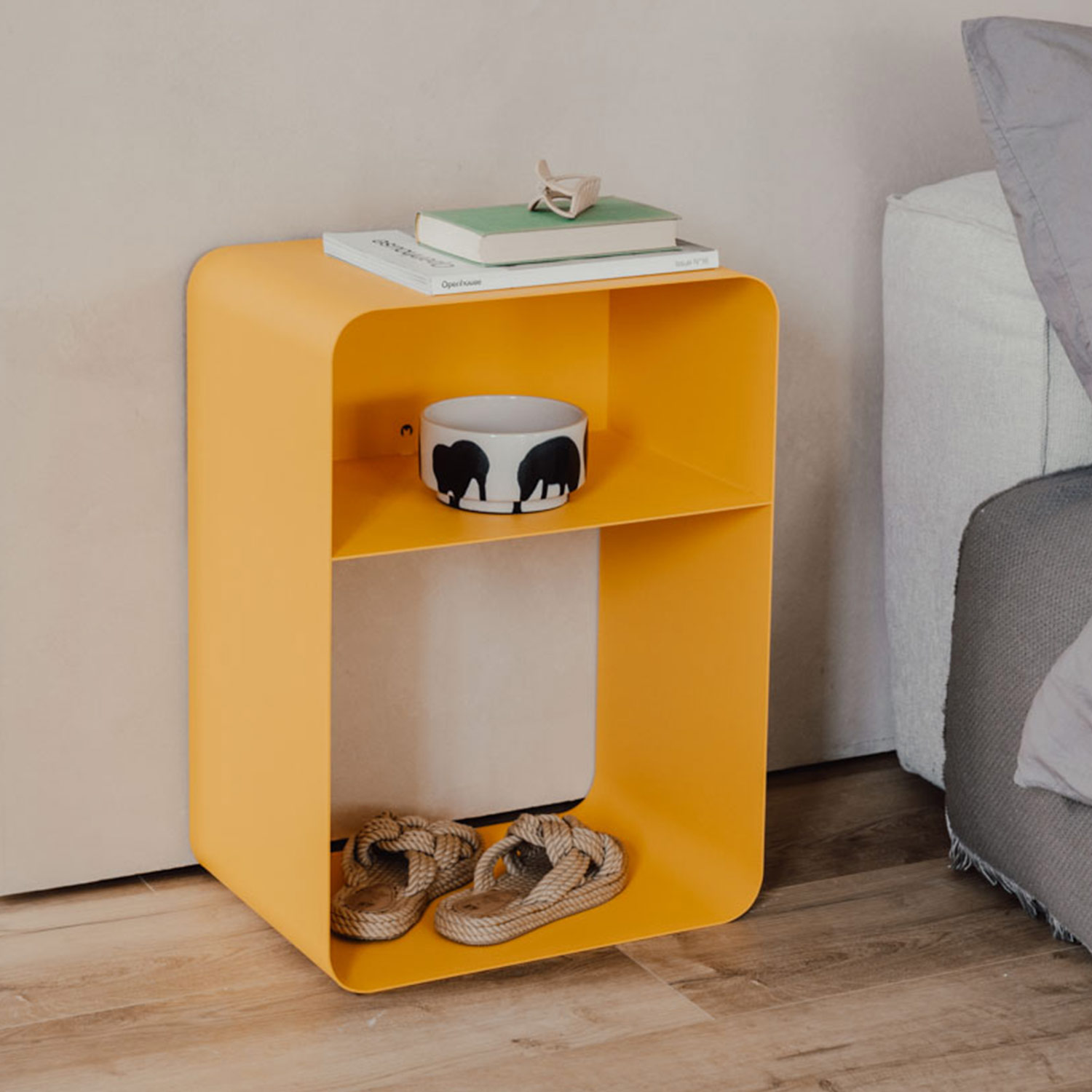 Metallbude - Damio Nachttisch schwarz