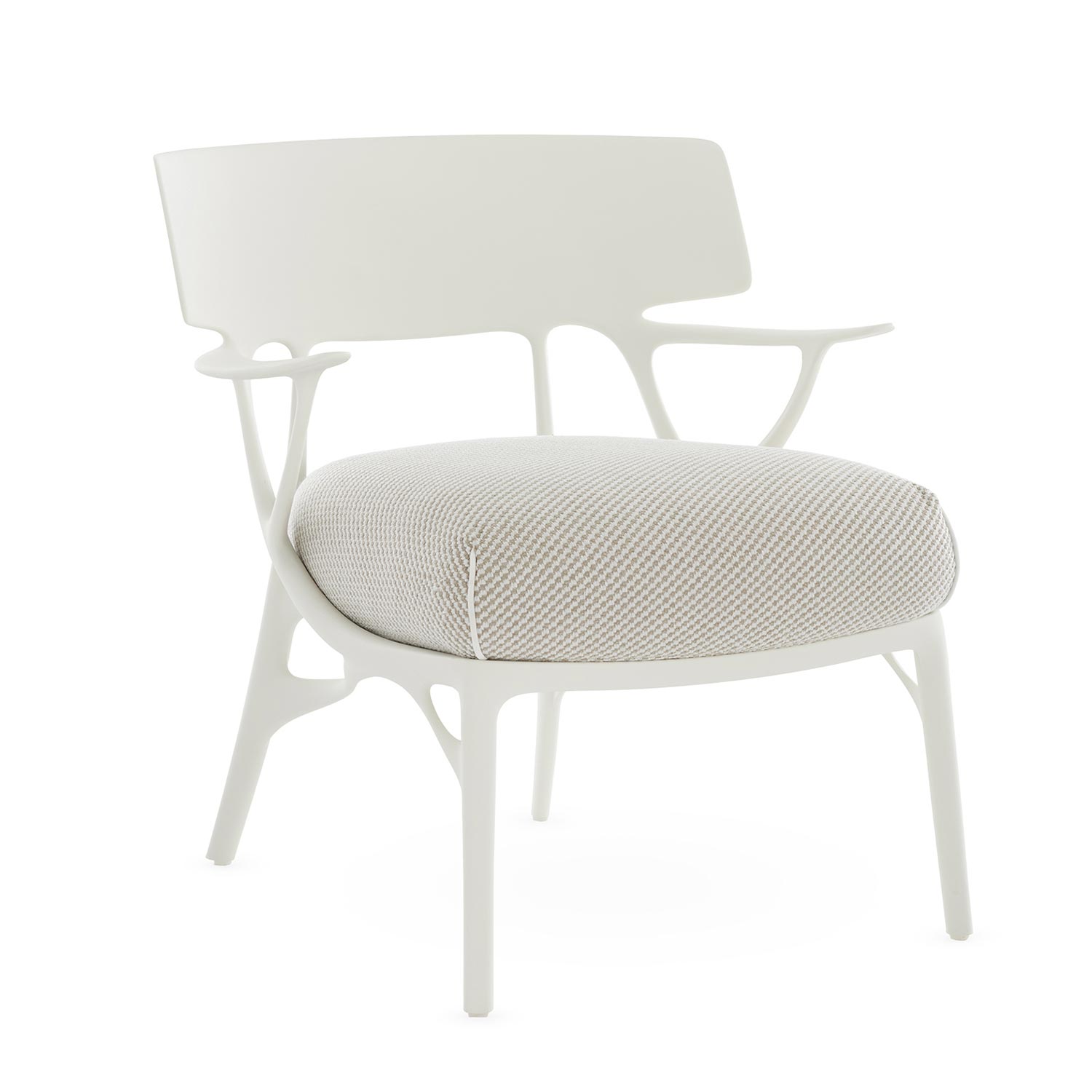 Kartell - A.I. Lounge Outdoor Sessel weiß-beige
