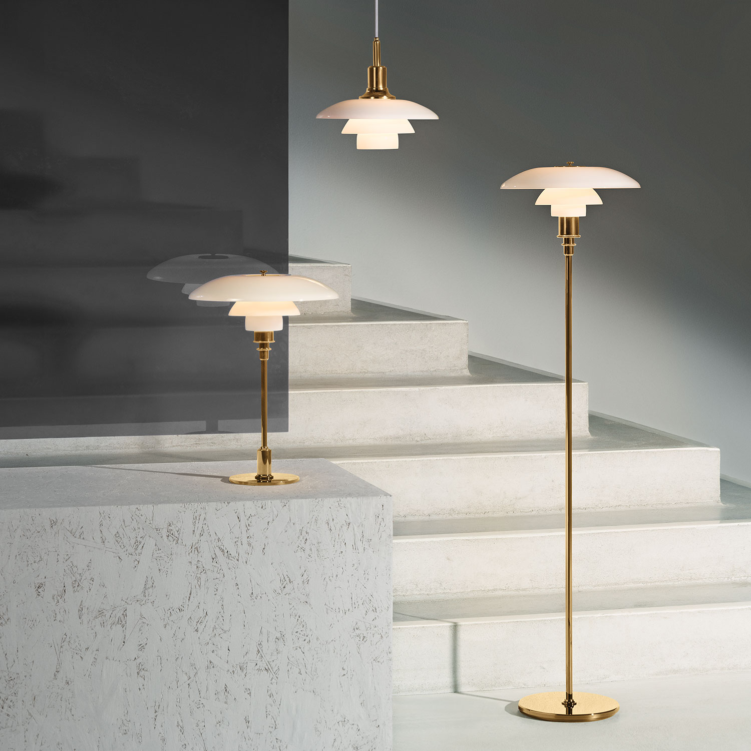 Louis Poulsen PH familie stehlampe messing 106187