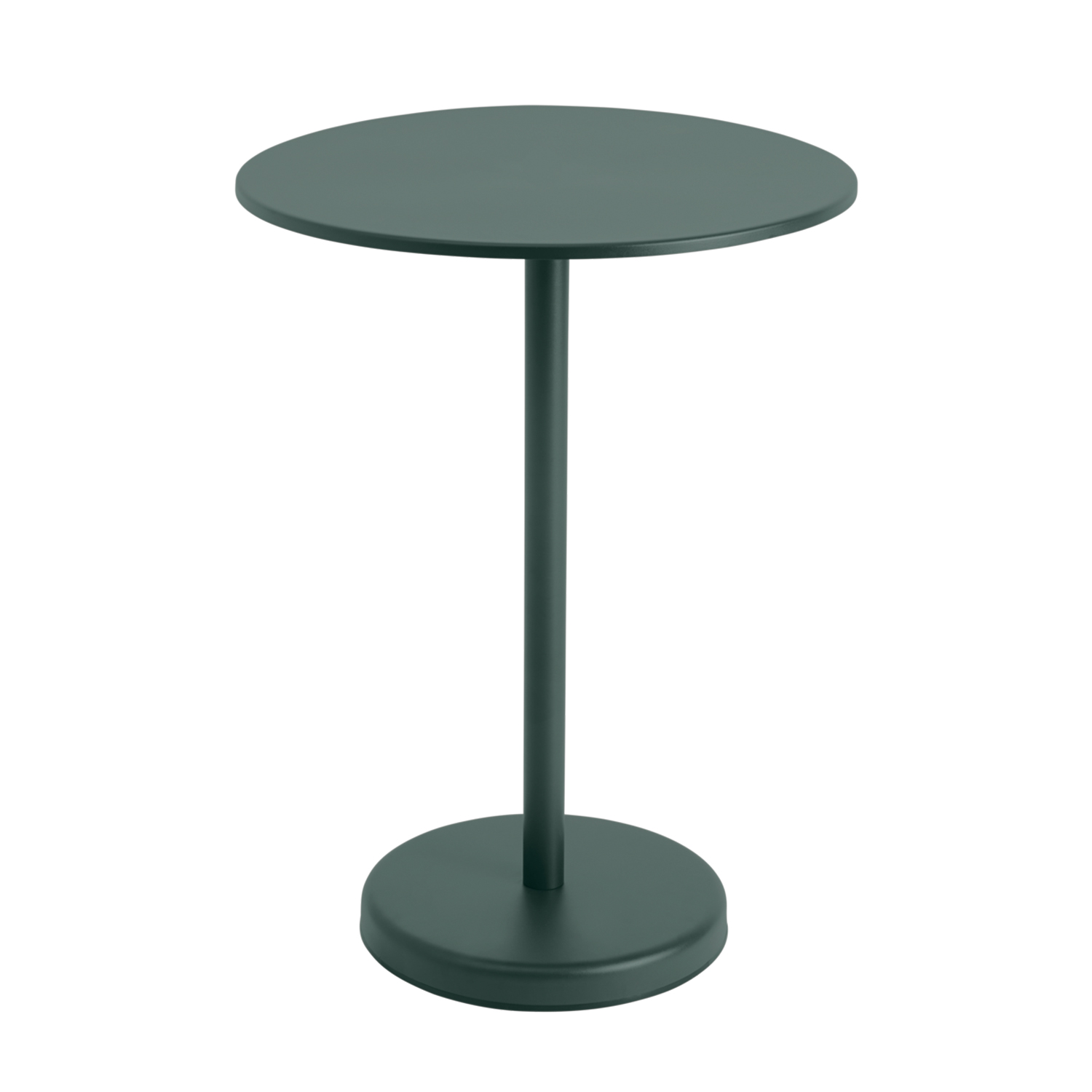 muuto linear steel cafetisch 95 dark green rund 85878
