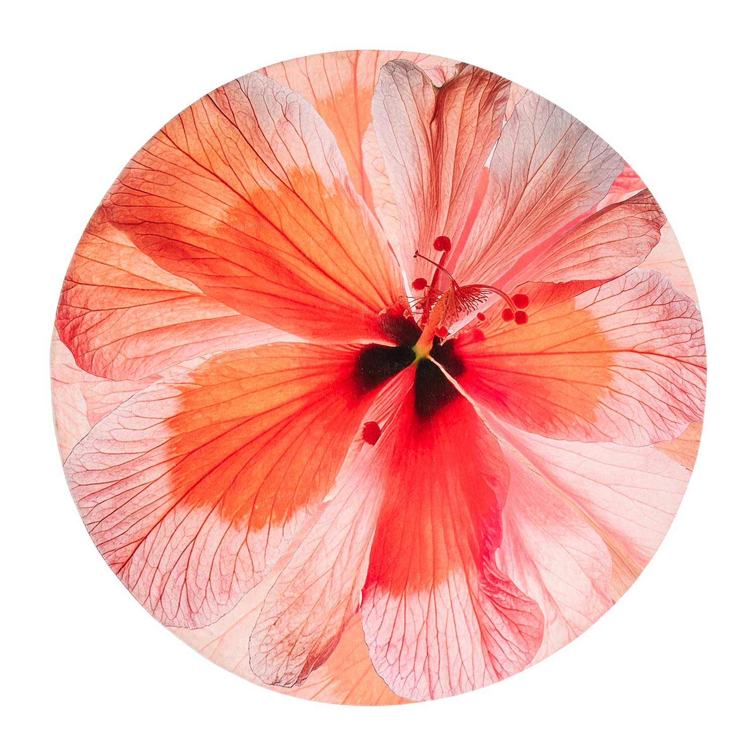 pad - Flower Teppich rund 120 cm coral