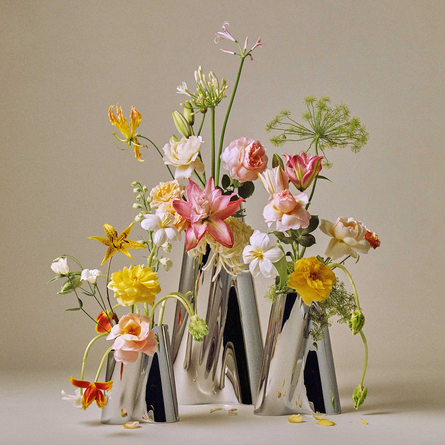 Georg Jensen - Lituus Vase aus Edelstahl large