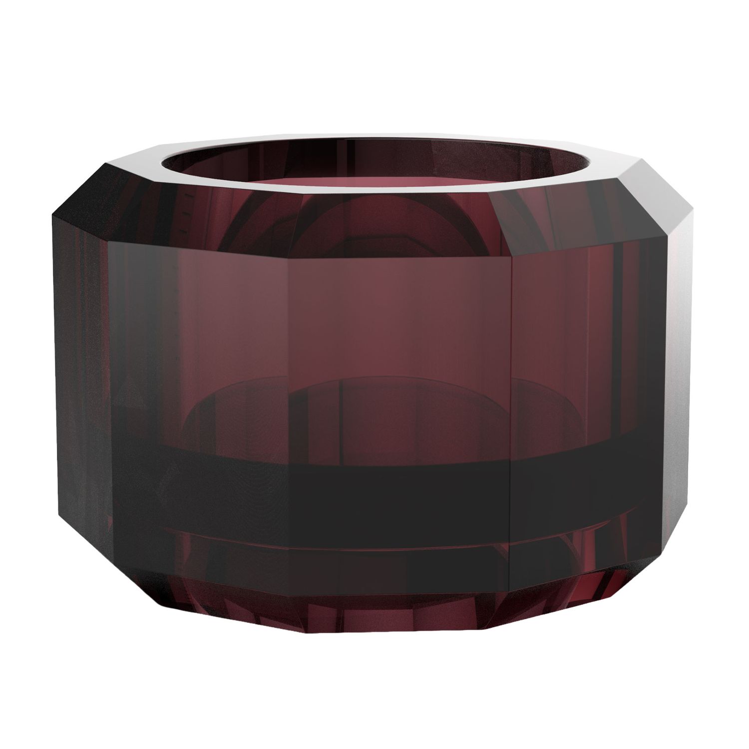 Decor Walther - KRISTALL Kerzenhalter rich burgundy