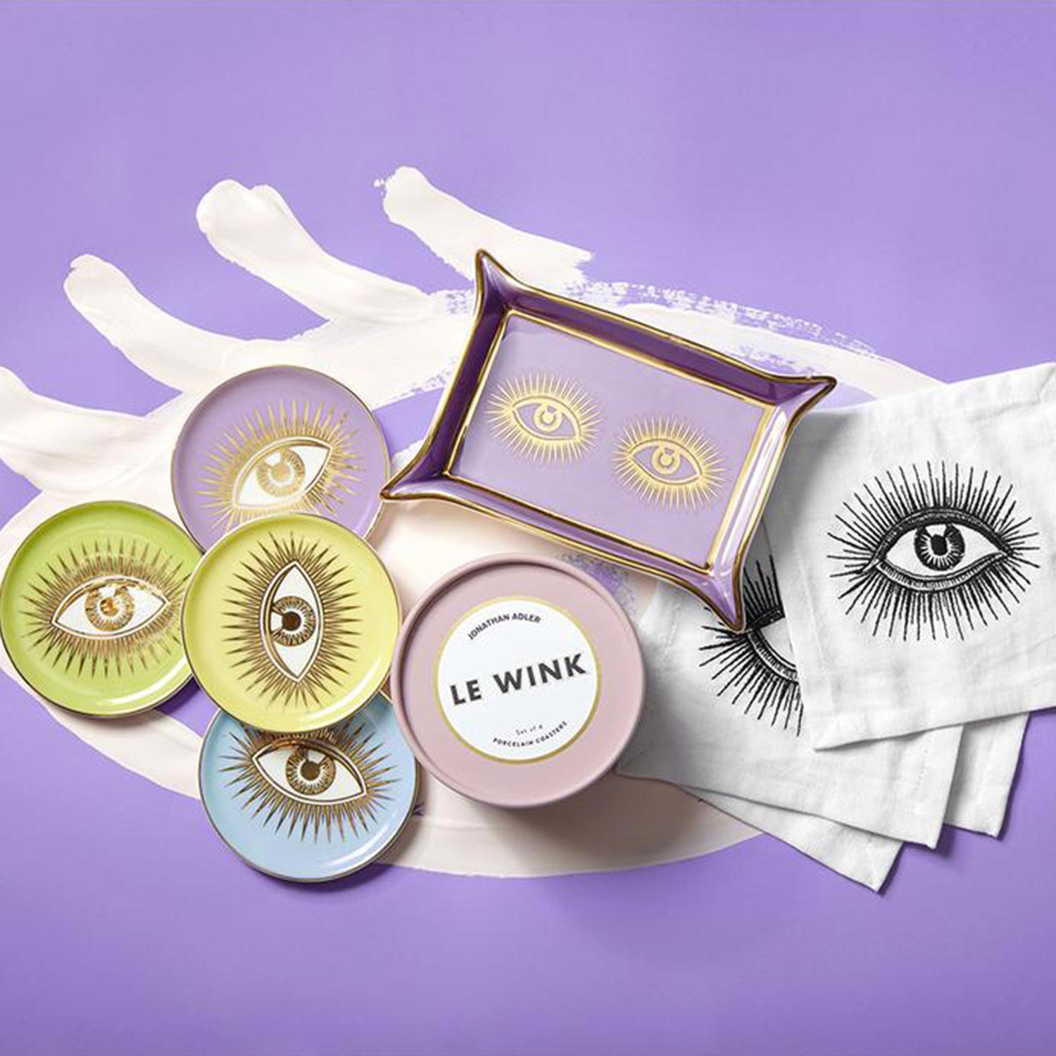 jonathan adler le wink untersetzer augen 62770