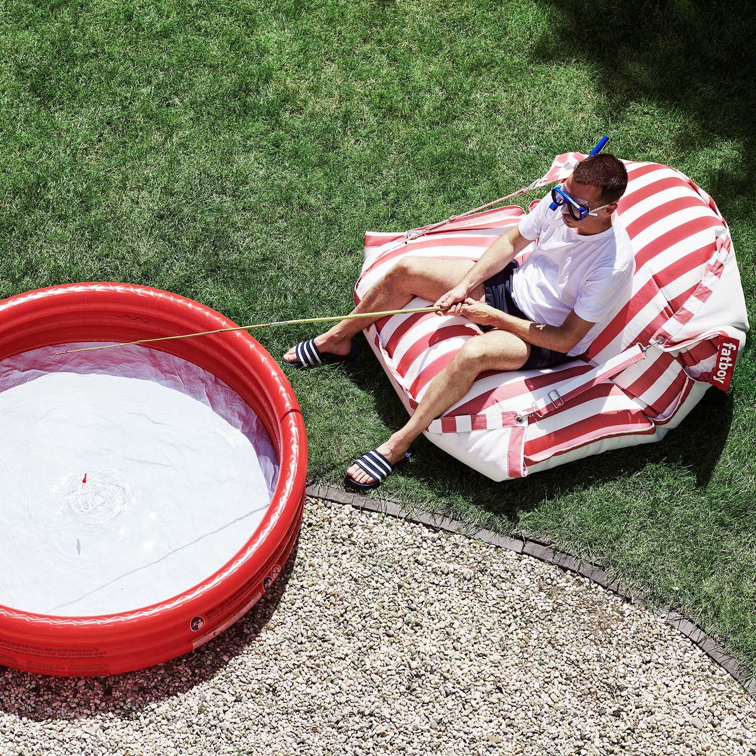 fatboy floatzac streifen rot 67298