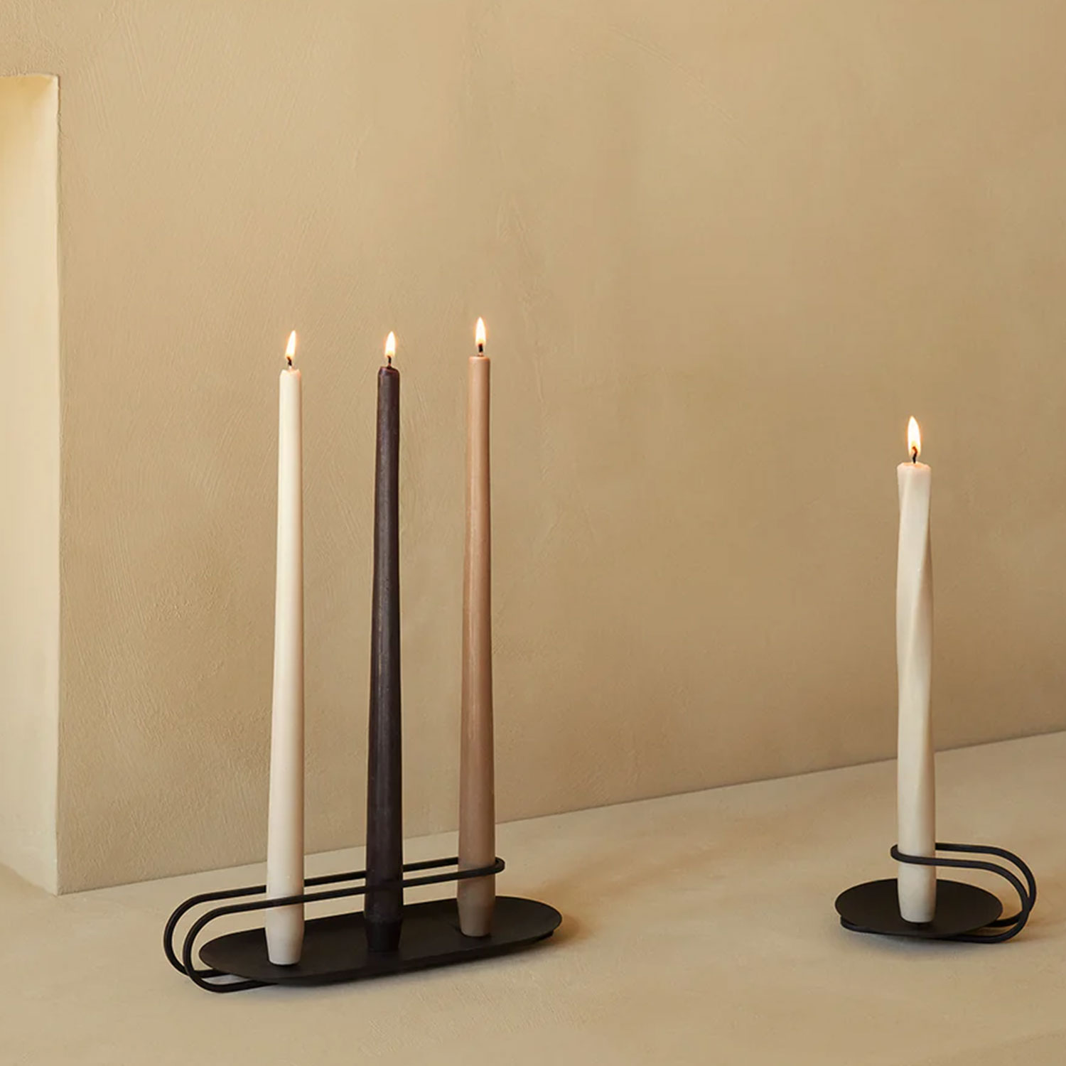 Audo - Clip Kerzenhalter 3-armig, schwarz