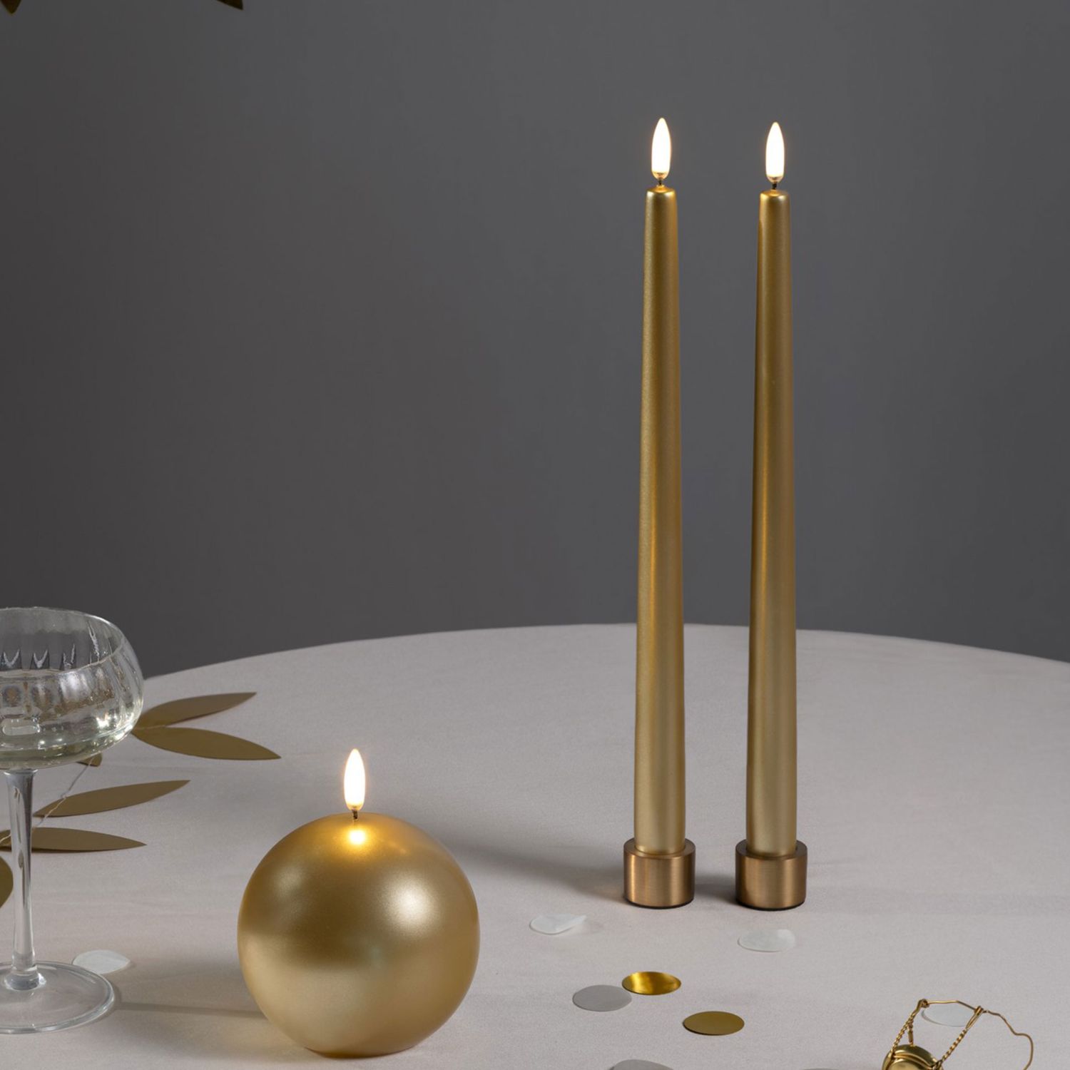 Uyuni Lighting - Lighting Taper gold 32 cm