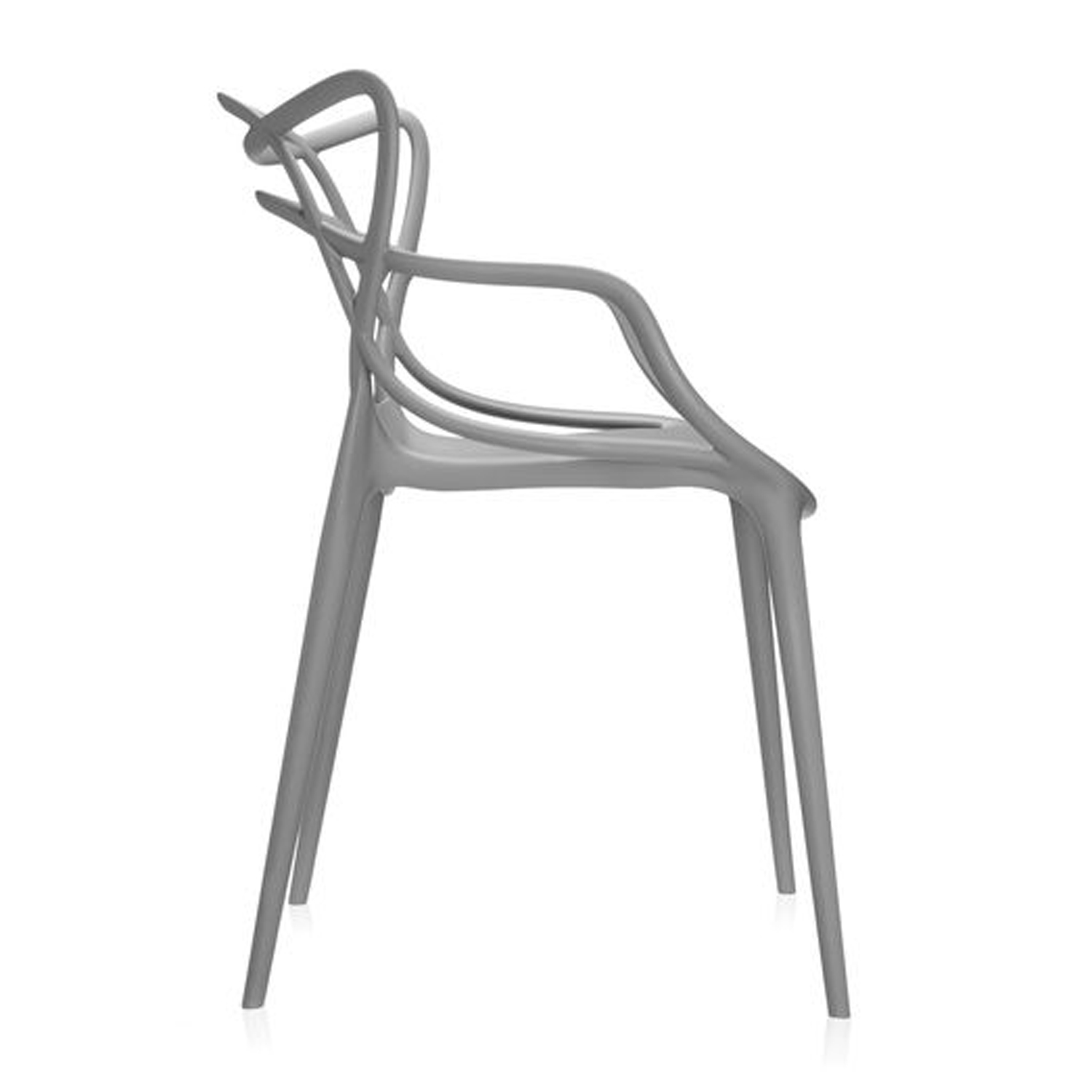 3 Masters Stuhl Kartell seite grau