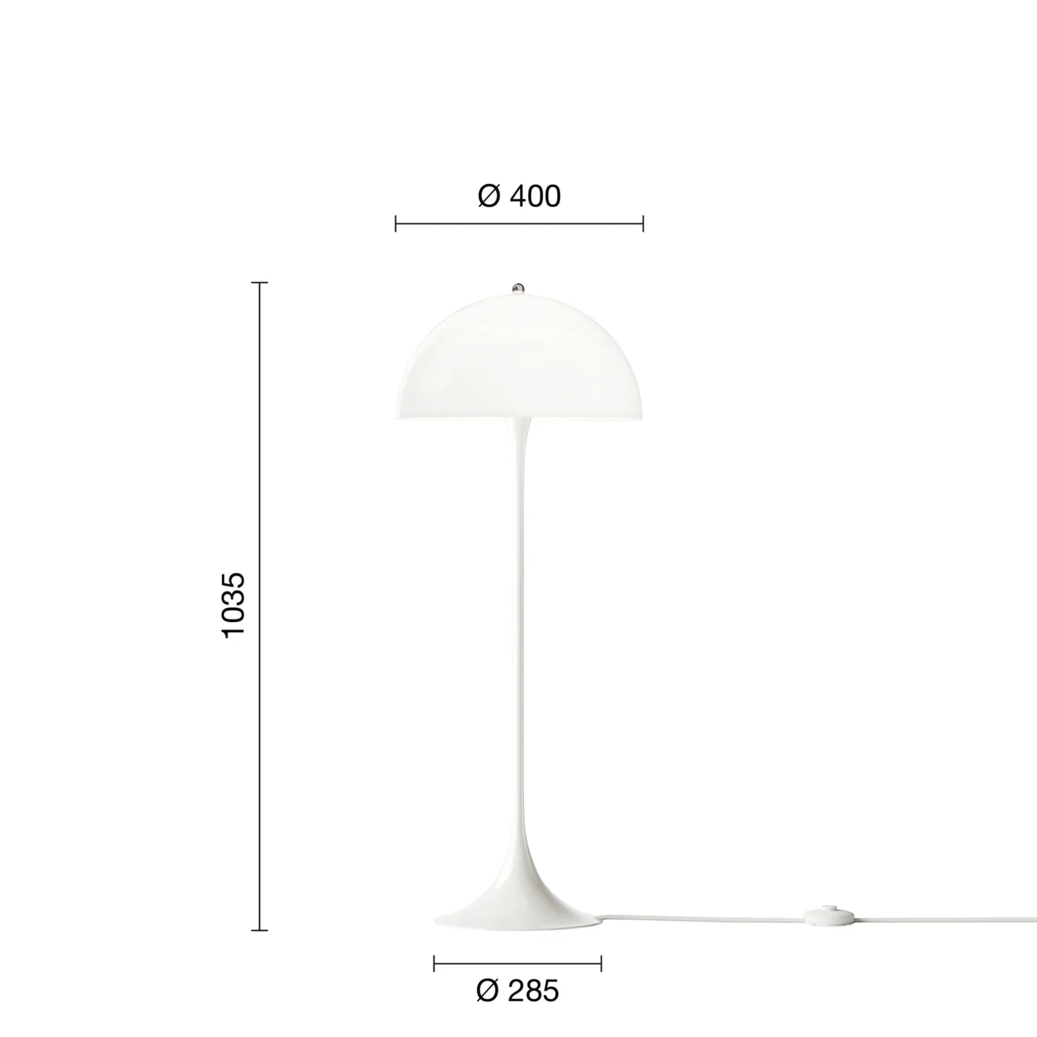 Louis Poulsen - Panthella Stehleuchte Opal White Ø 400