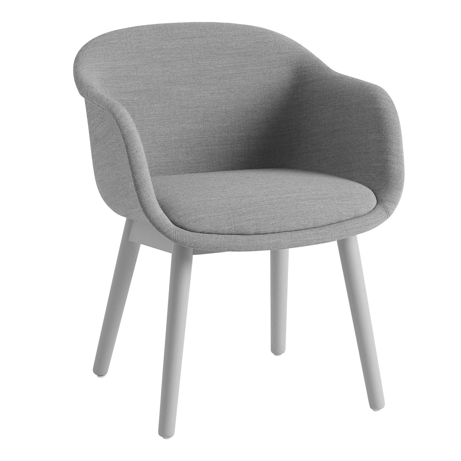 muuto fiber conference armchair wood base grey remix 133 89558