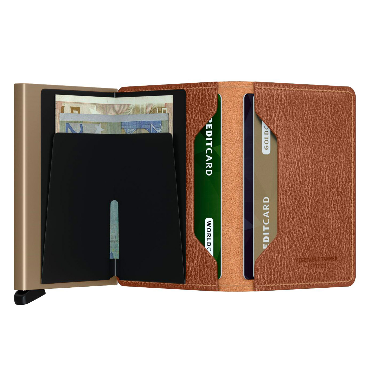secrid slimwallet vegetable caramello sand offen 104903