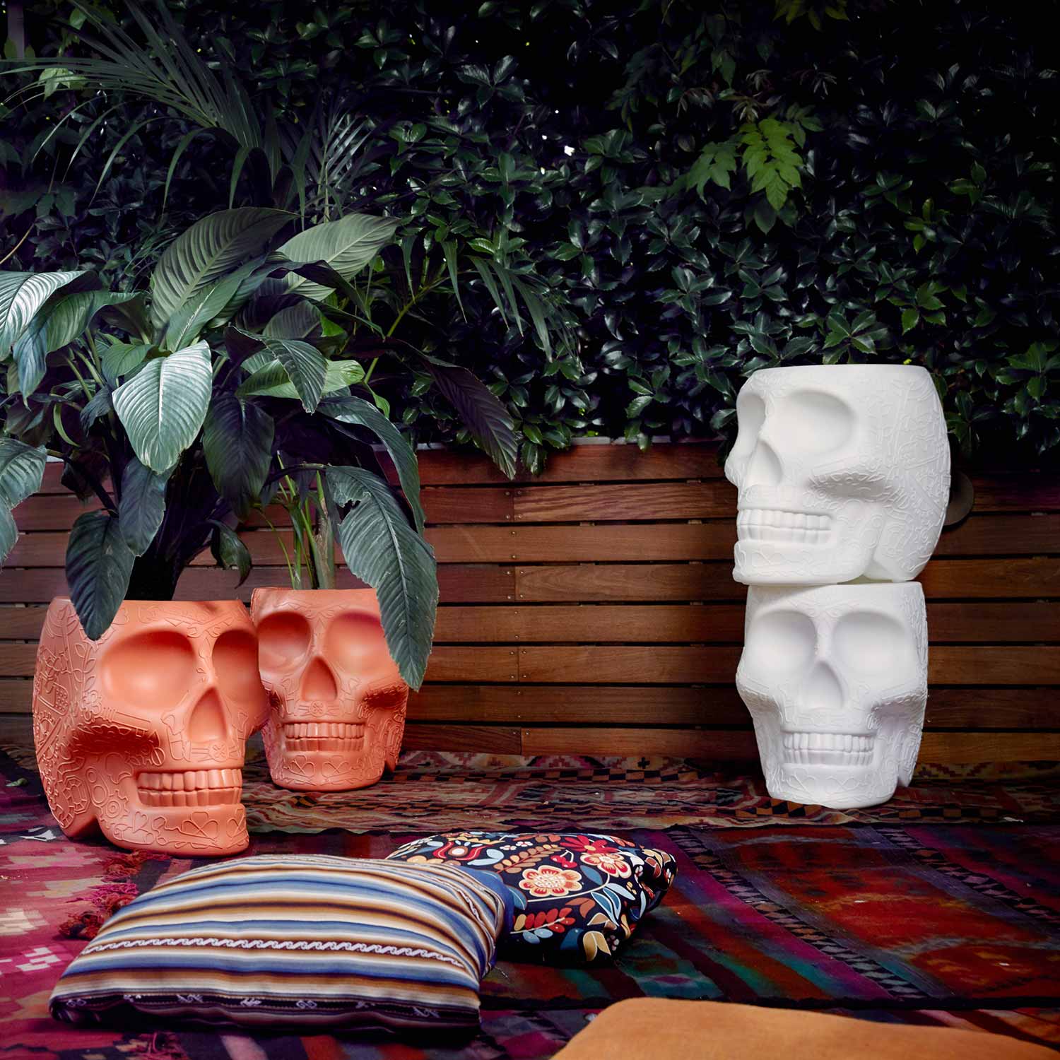 qeebo mexico stuhl beistelltisch elfenbein garten 97497