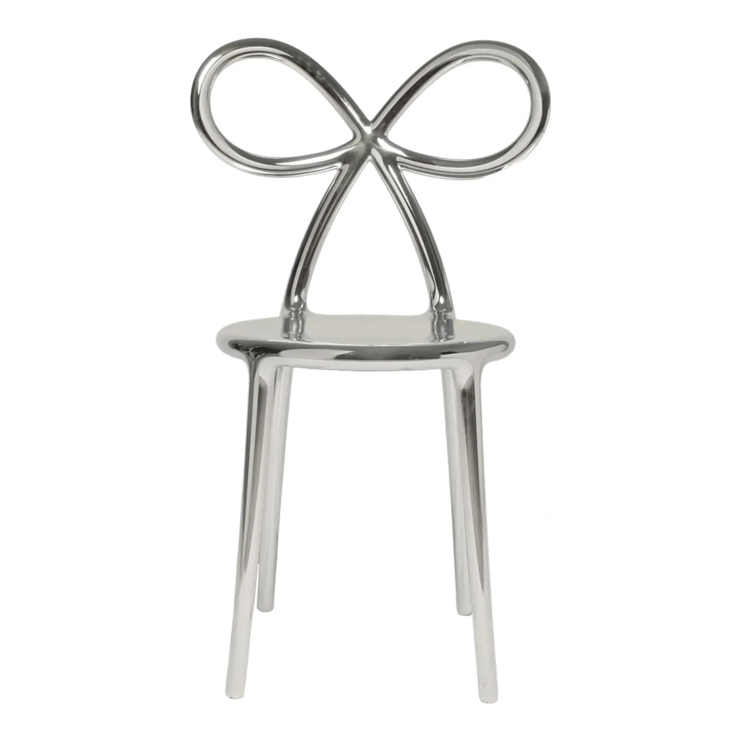 Qeeboo - Ribbon Stuhl Metal Finish silber