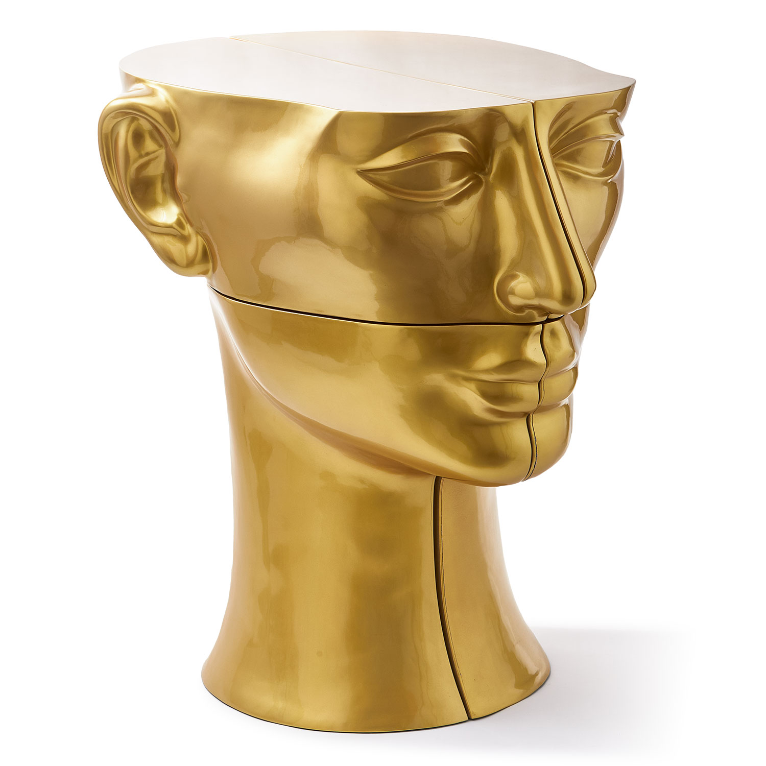 pols potten head beistelltisch gold 101527
