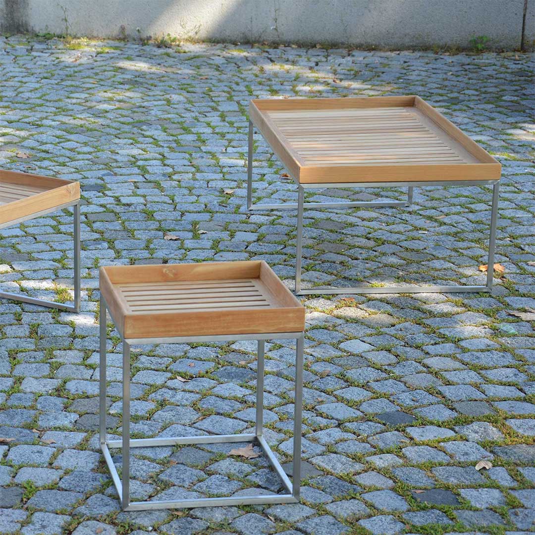 jan kurtz pizzo couchtisch teak edelstahlk 67774