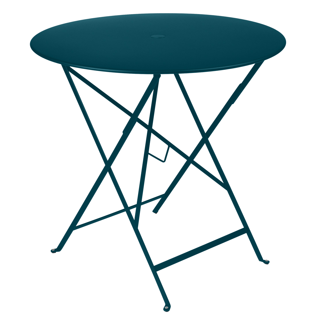 fermob bistro tisch rund 77cm acapulcoblau 21 77561