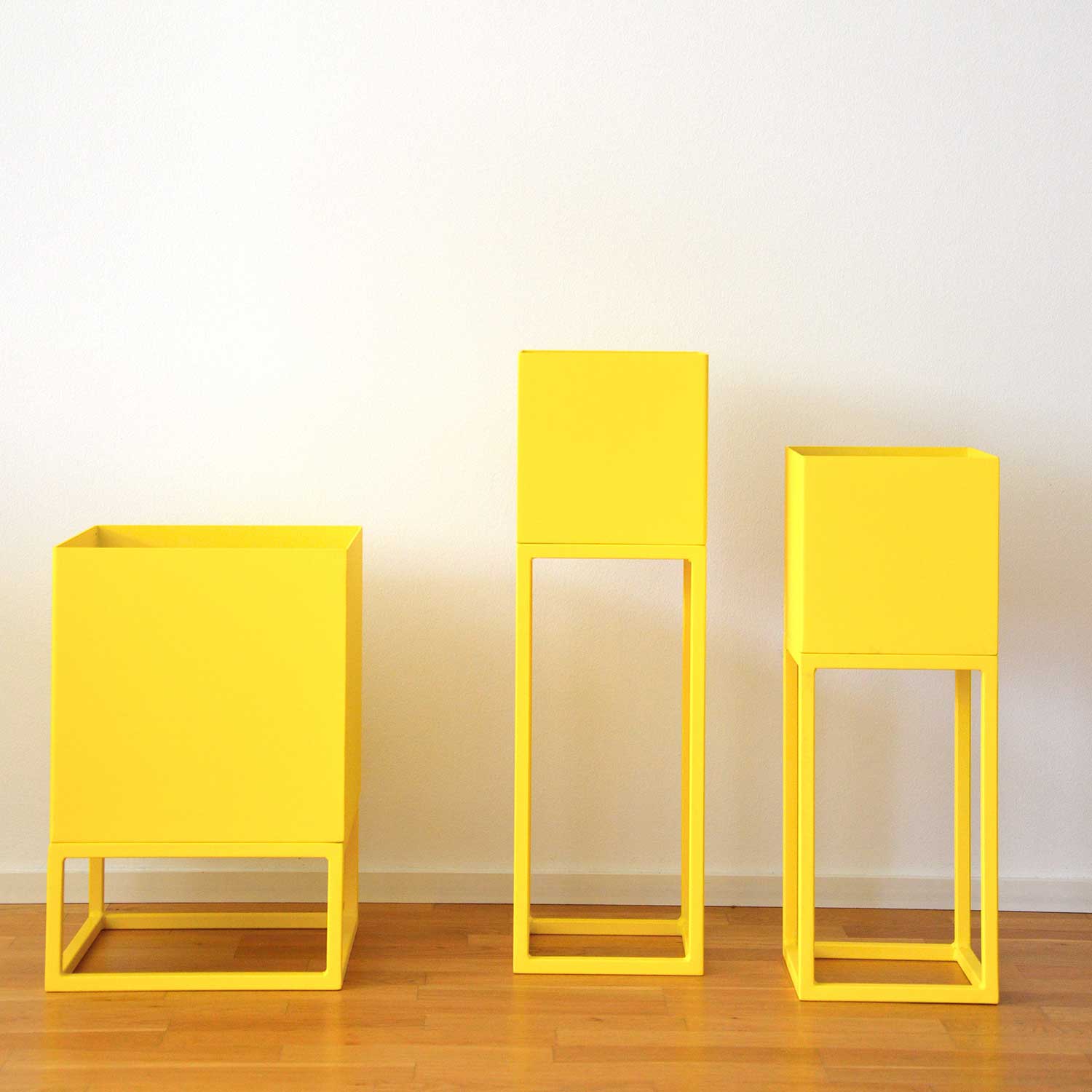 Jan Kurtz - PODZ Pflanzkübel 20x20x65 cm zinkgelb