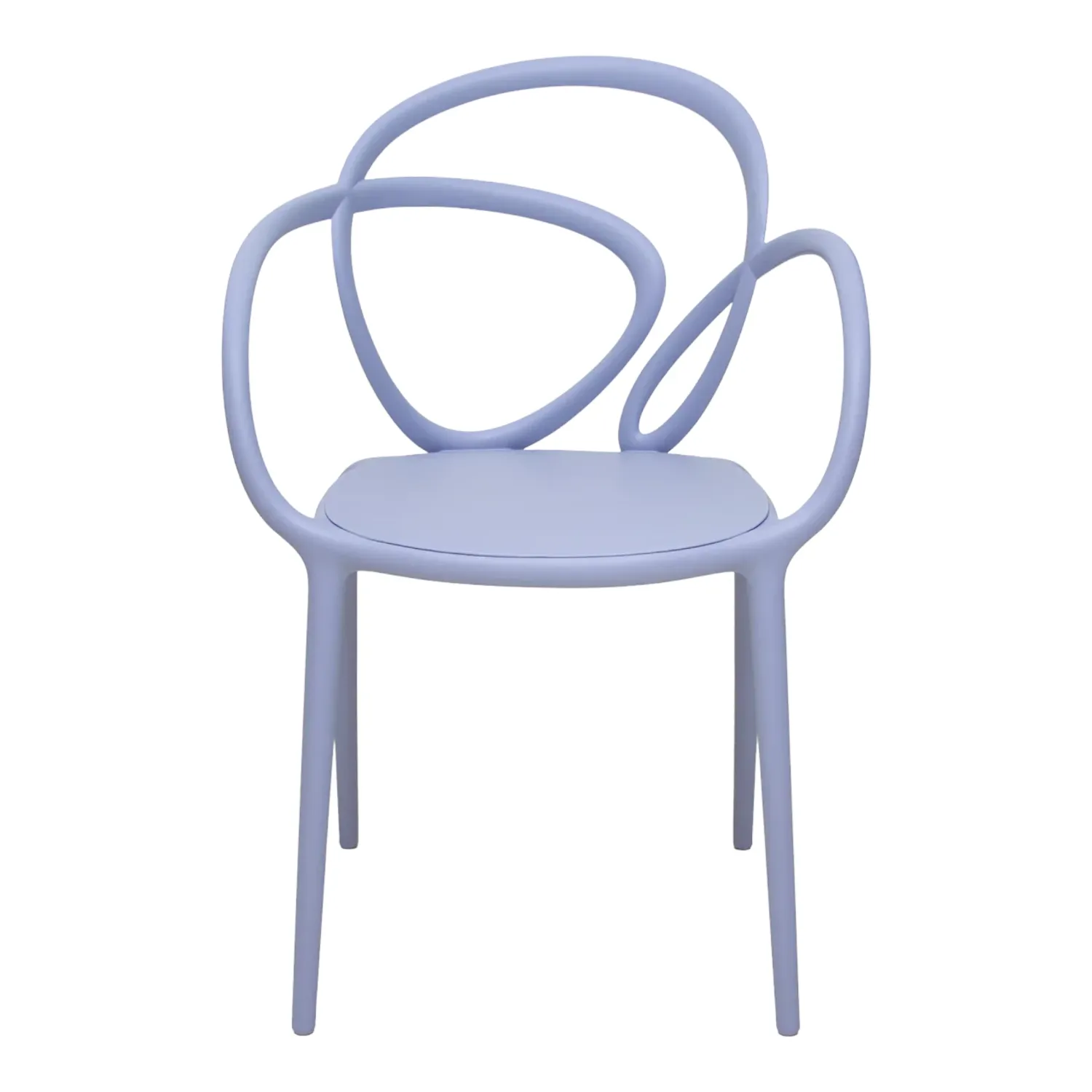 Qeeboo - Loop Chair 2er-Set ohne Kissen lila