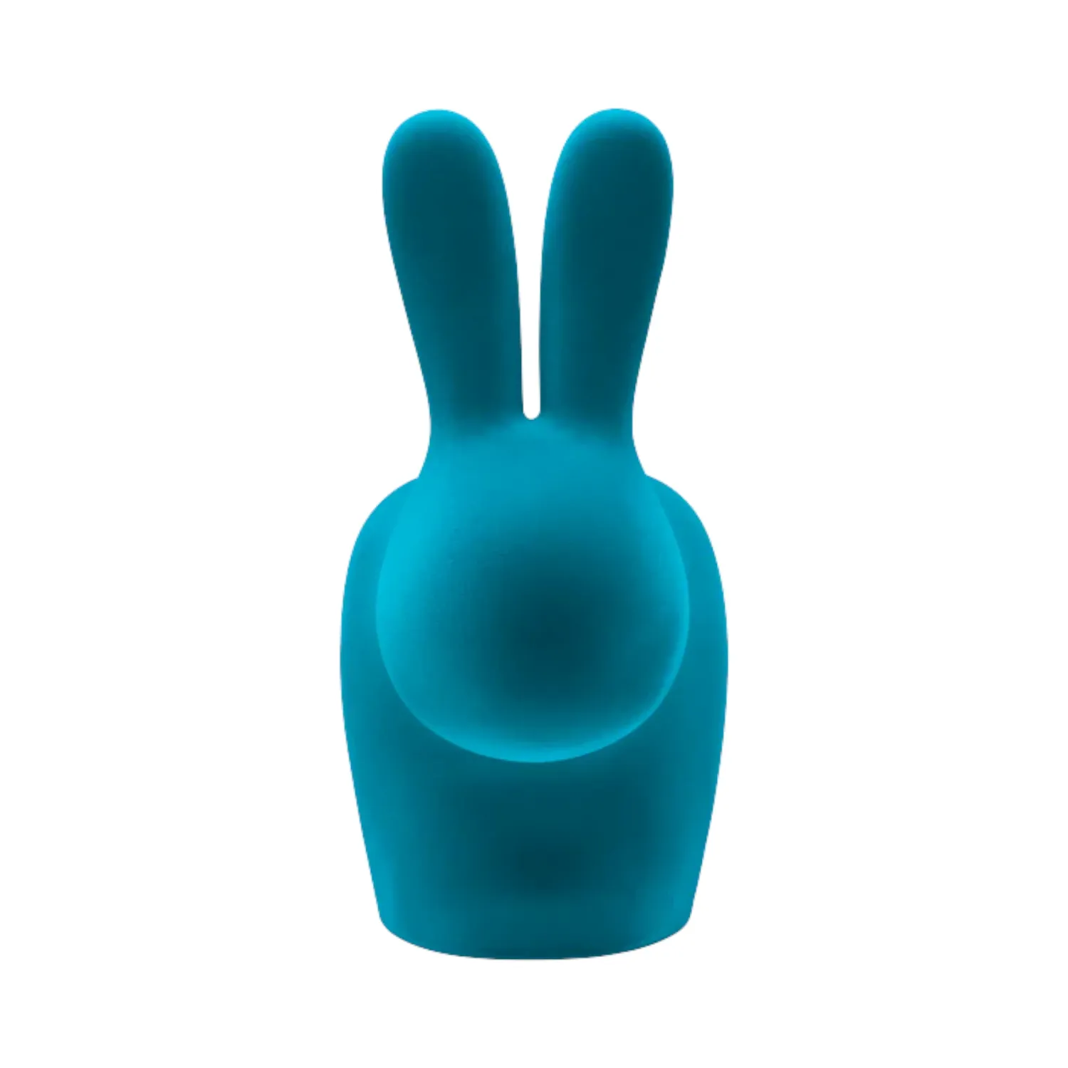 Qeeboo - Rabbit Stuhl Baby Velvet Finish türkis