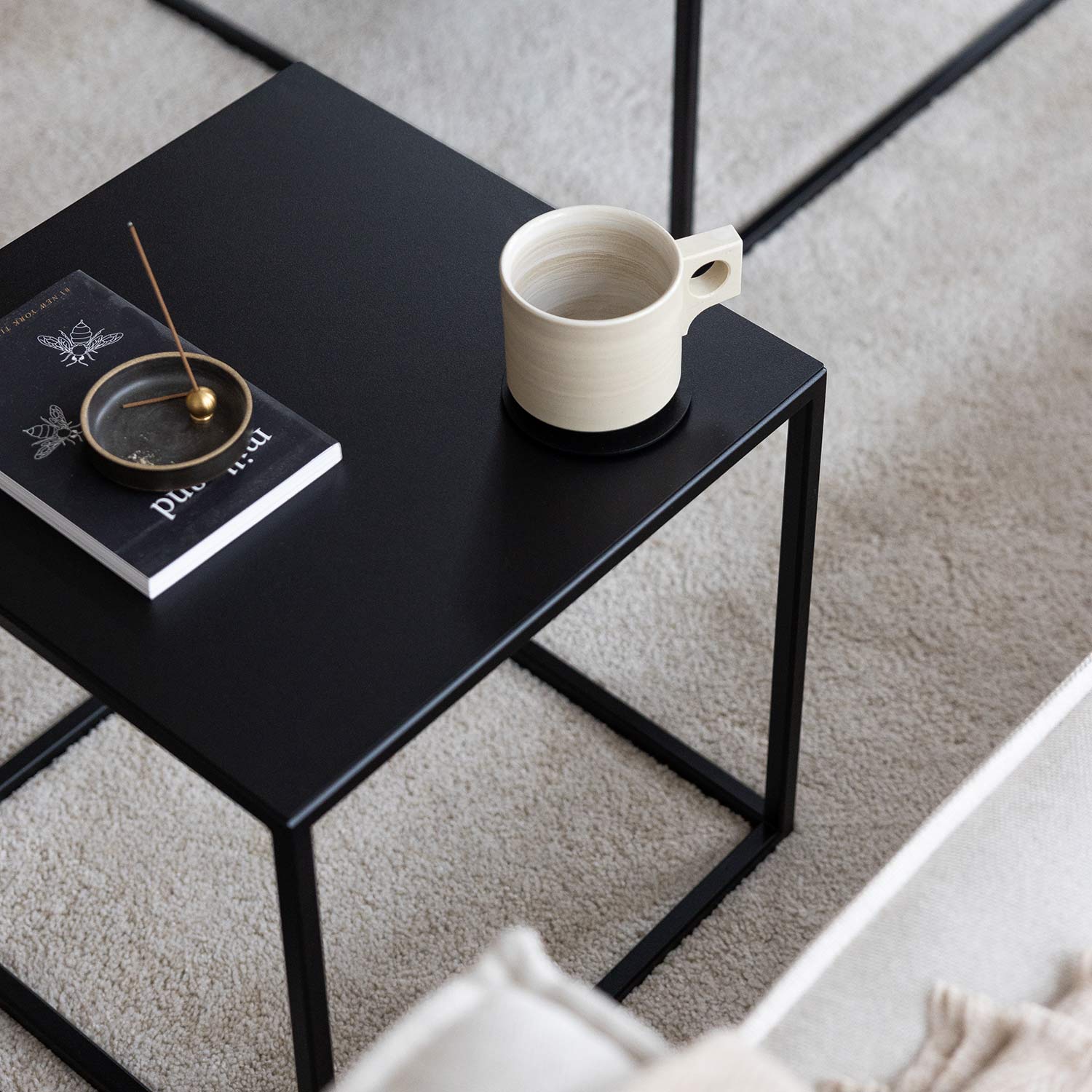 metallbude soli x beistelltisch schwarz wohnzimmer 96792