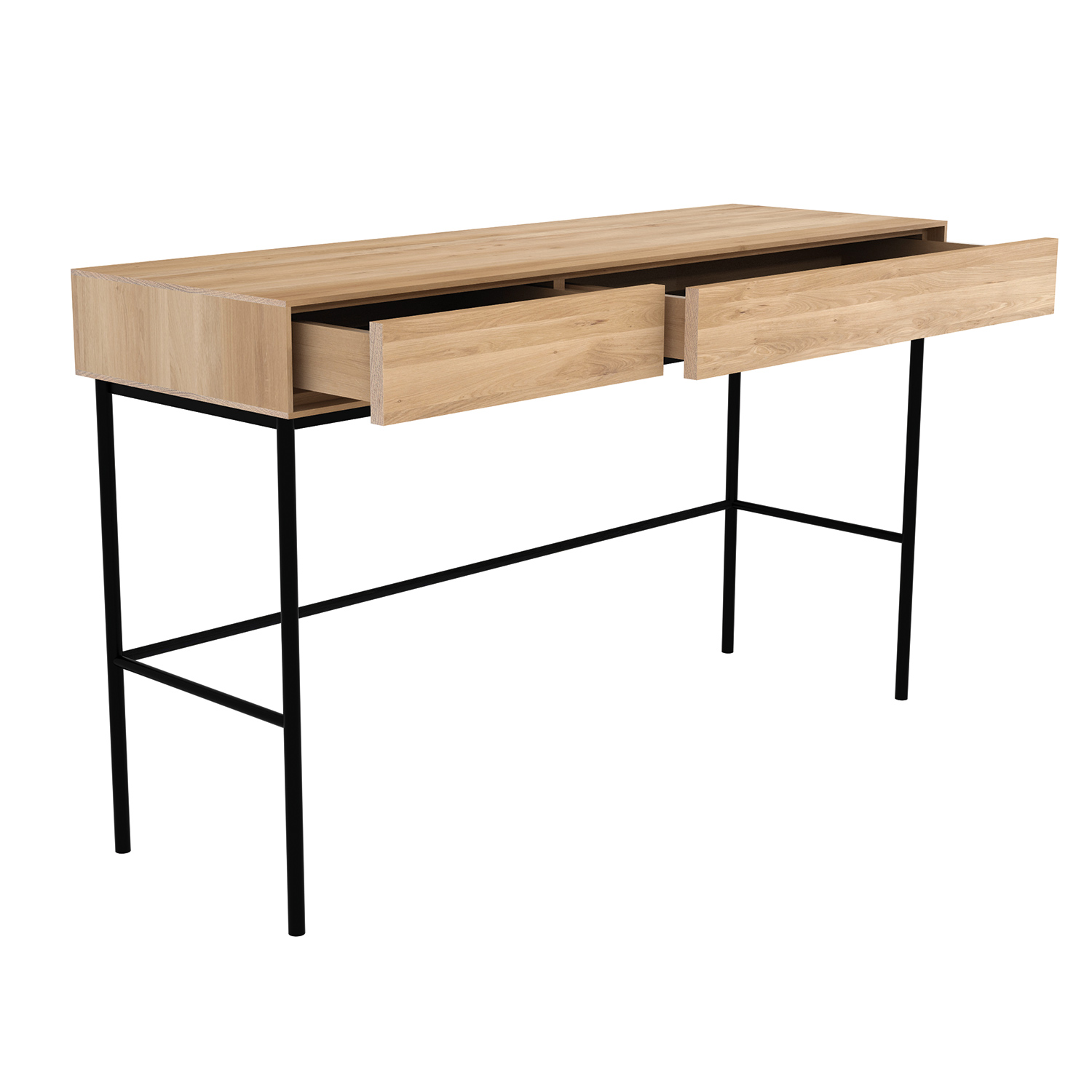 ethnicraft whitebird schreibtisch freisteller seitlich schublade offen 84214