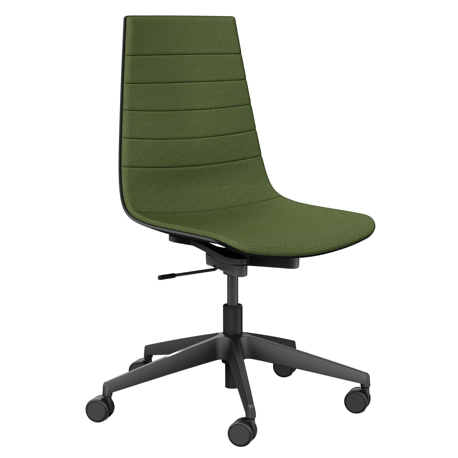 Aeris - Linu Task Stuhl Säule, Fußkreuz, R., Cura farngrün