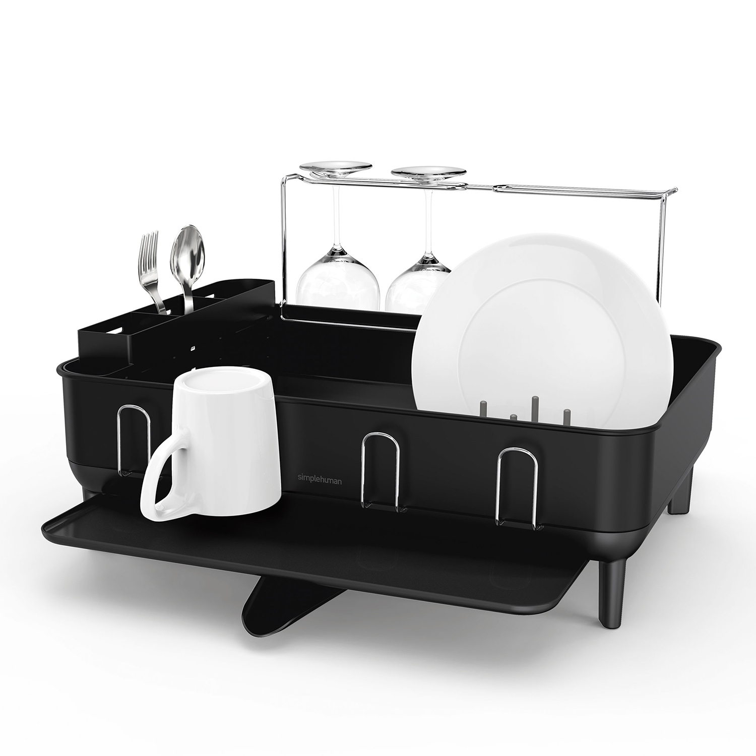 simplehuman abtropfgestell stahlrahmen schwarz standard 98391