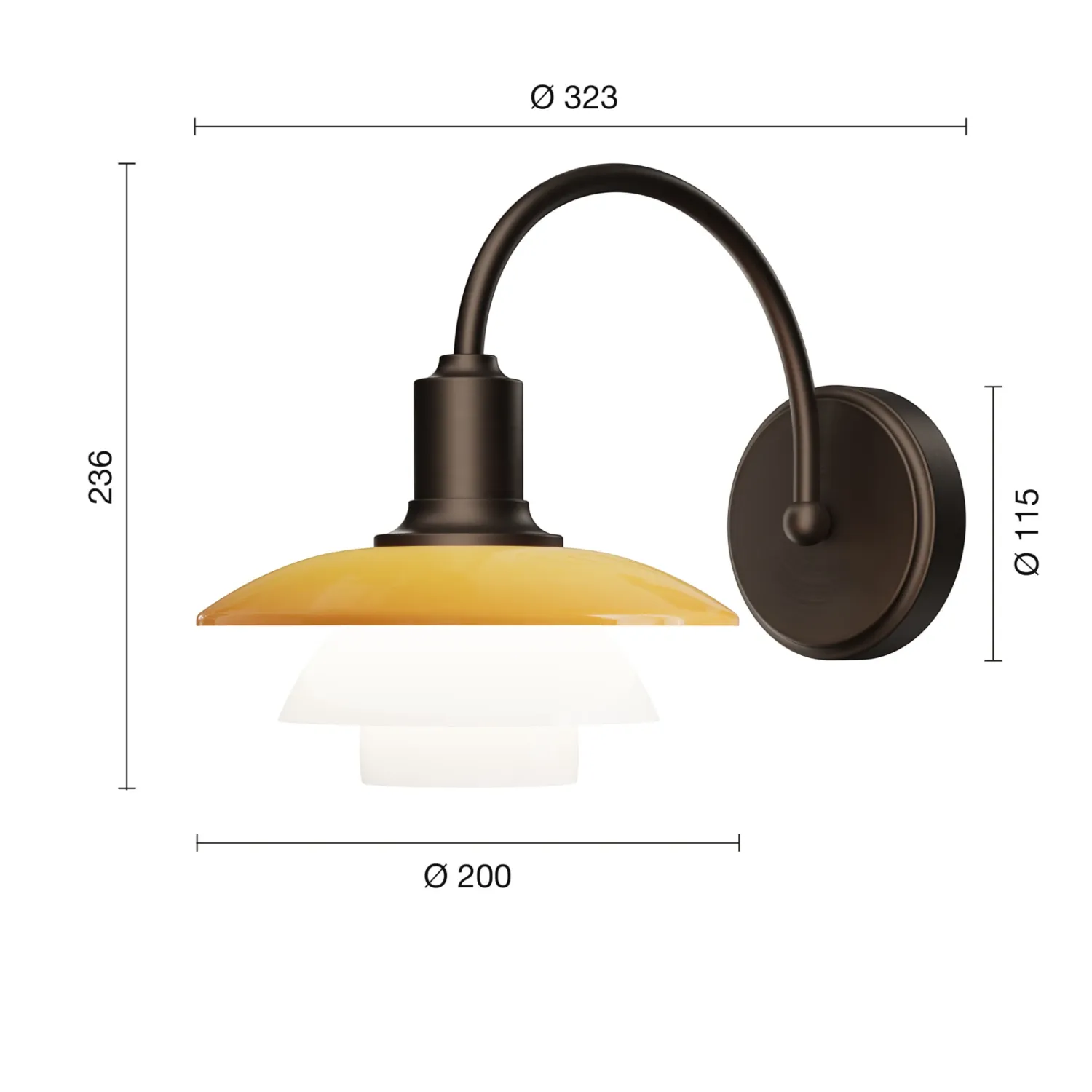 Louis Poulsen - PH 2/2 Wandleuchte Centenary Edition