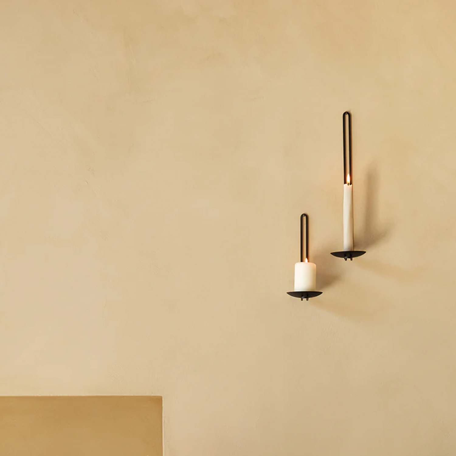 Audo - Clip Kerzenhalter Wand H 34 cm, schwarz