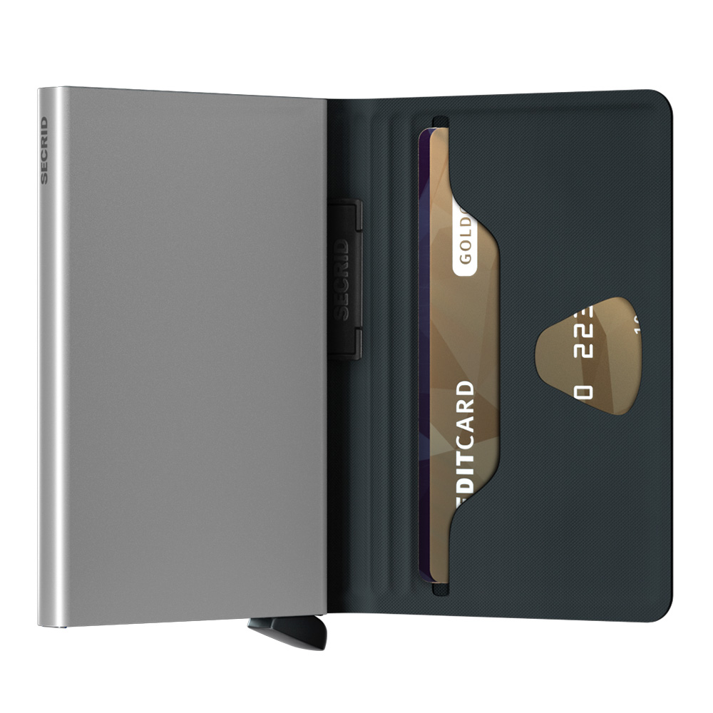 secrid bandwallet TPU schwarz weiss halb offen 83693