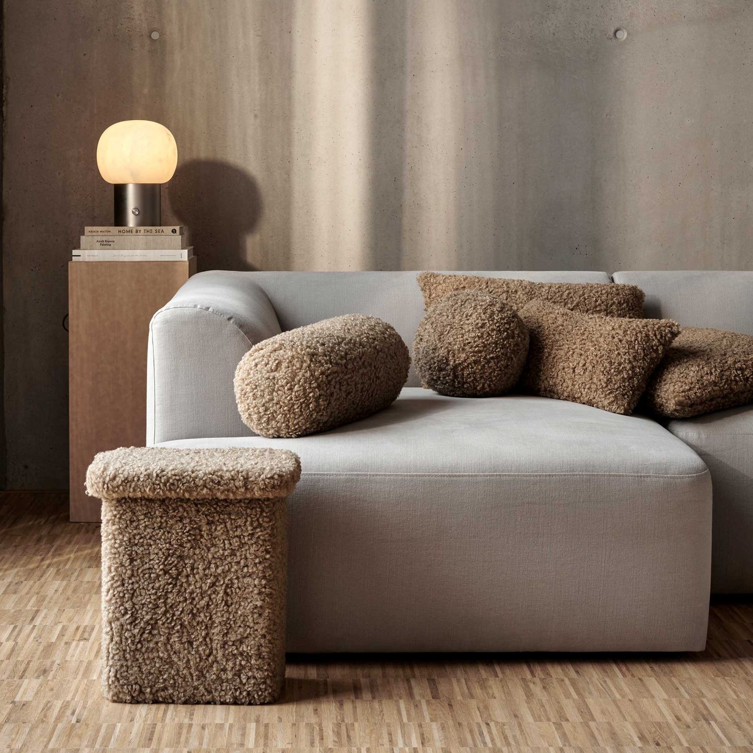 blomus - TEDDY rundes Kissen moonbeam
