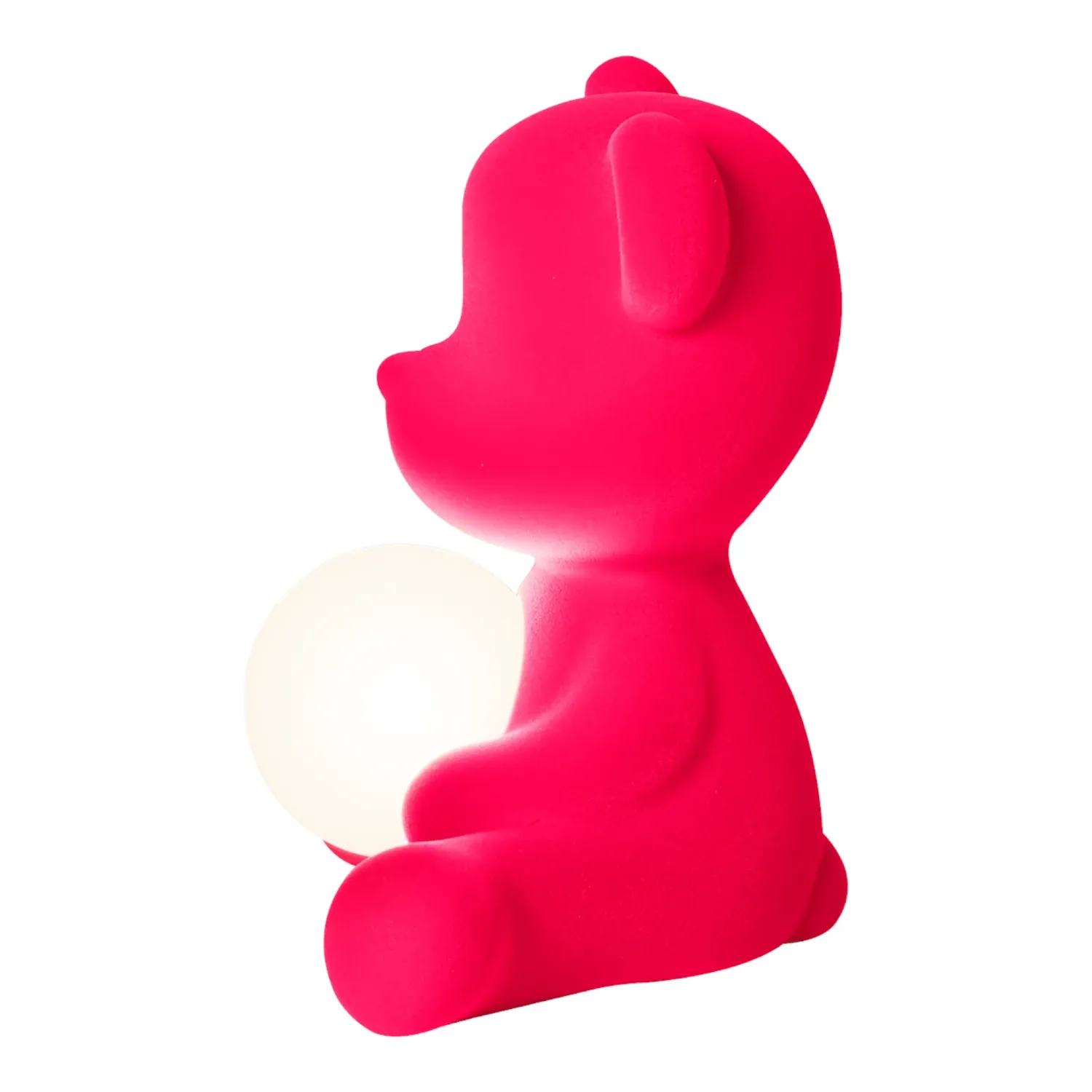 Qeeboo - Teddy Girl Leuchte Velvet Finish fuchsia