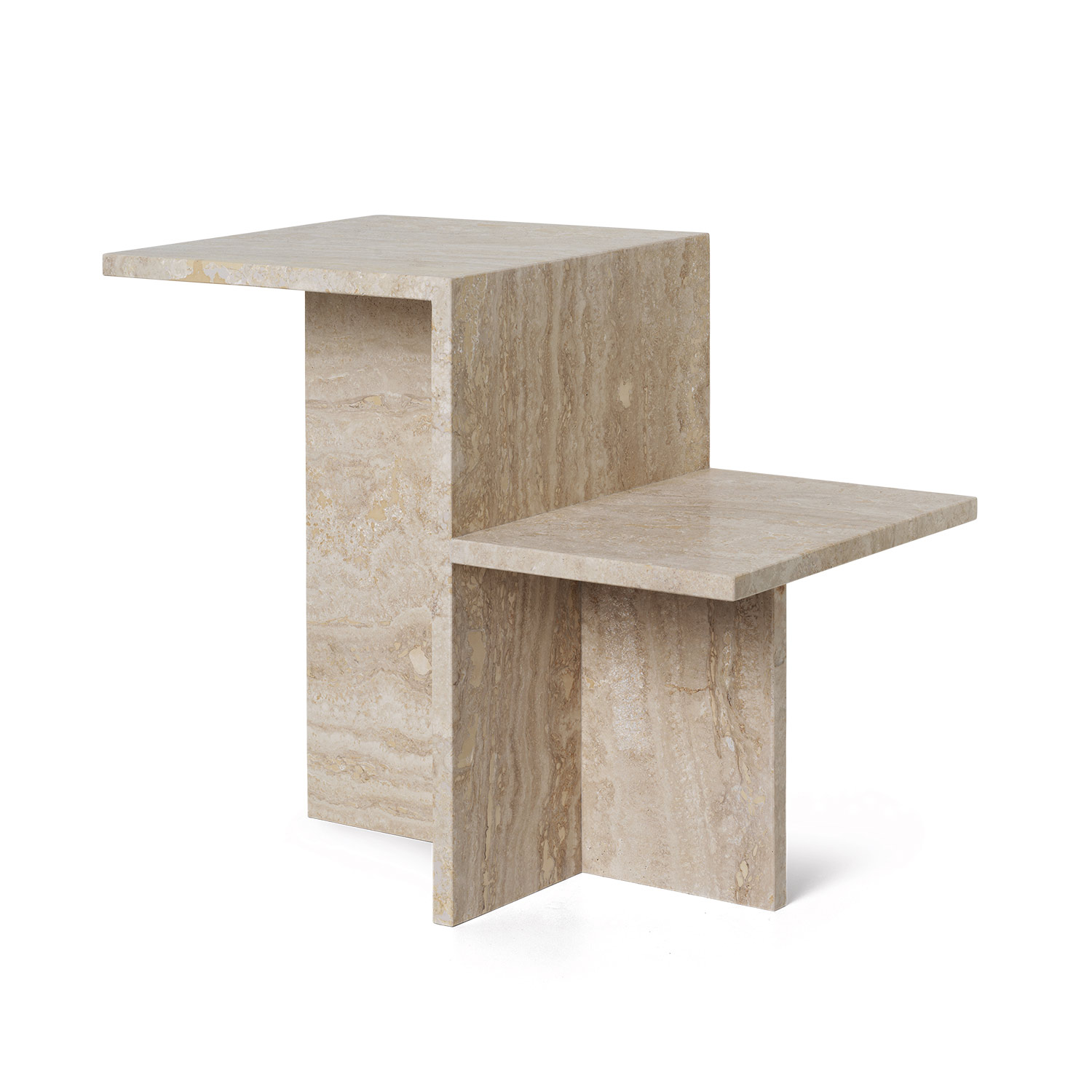 ferm living distinct side table travertine 90798