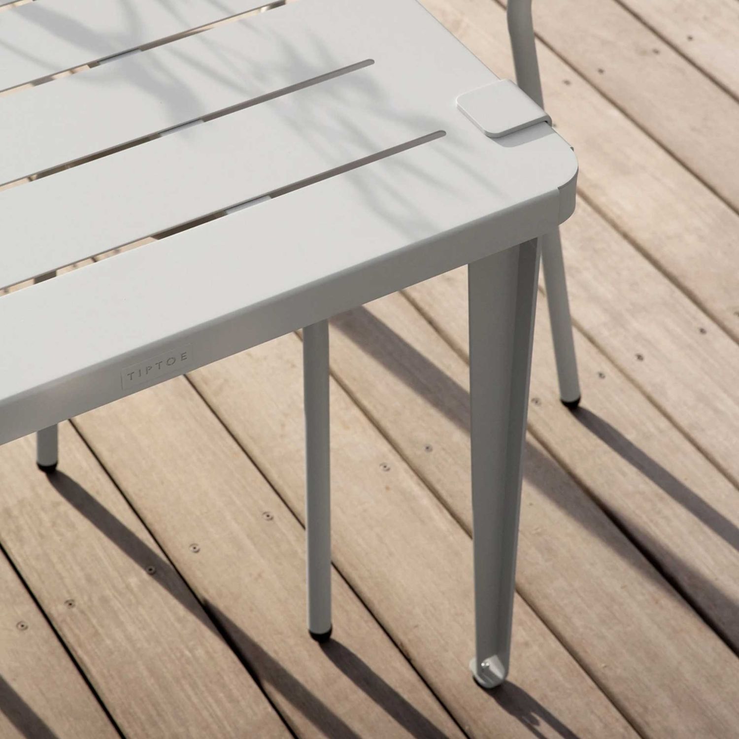 Tiptoe - Tischbein für den Außenbereich 75 cm kreidegrau