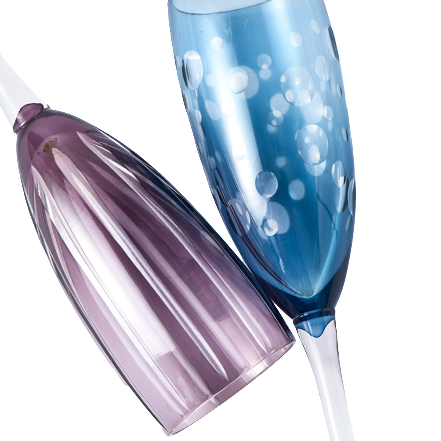 pols potten cuttings champagnerglaeser blau lila 95903