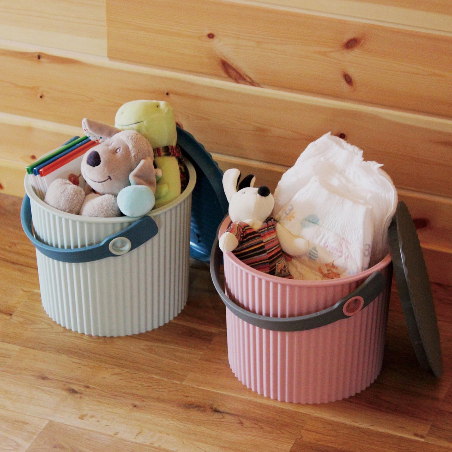 Hachiman - Omnioutil Eimer mit Deckel 4  ivory